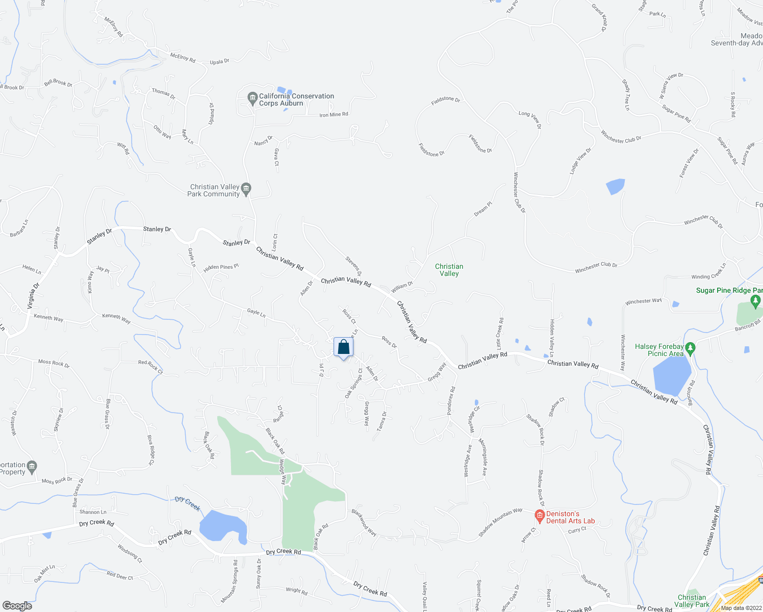 map of restaurants, bars, coffee shops, grocery stores, and more near 5065 William Court in Auburn