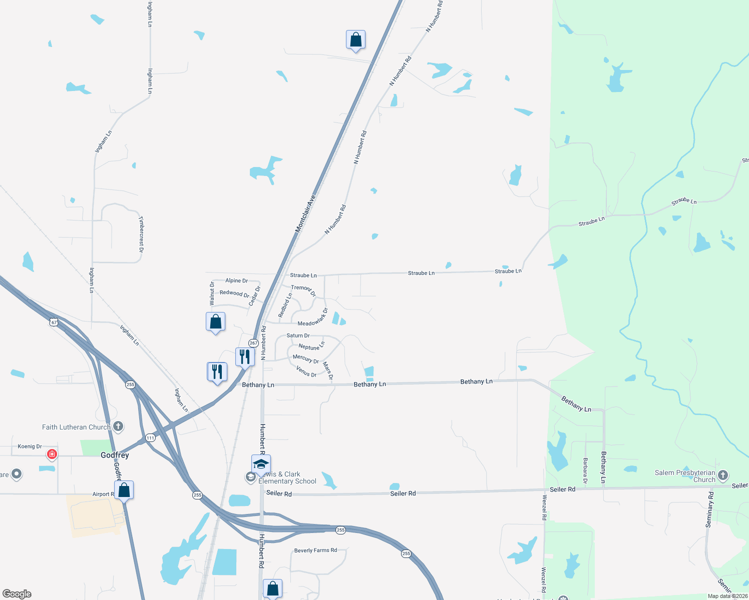 map of restaurants, bars, coffee shops, grocery stores, and more near 609 Josh Drive in Brighton