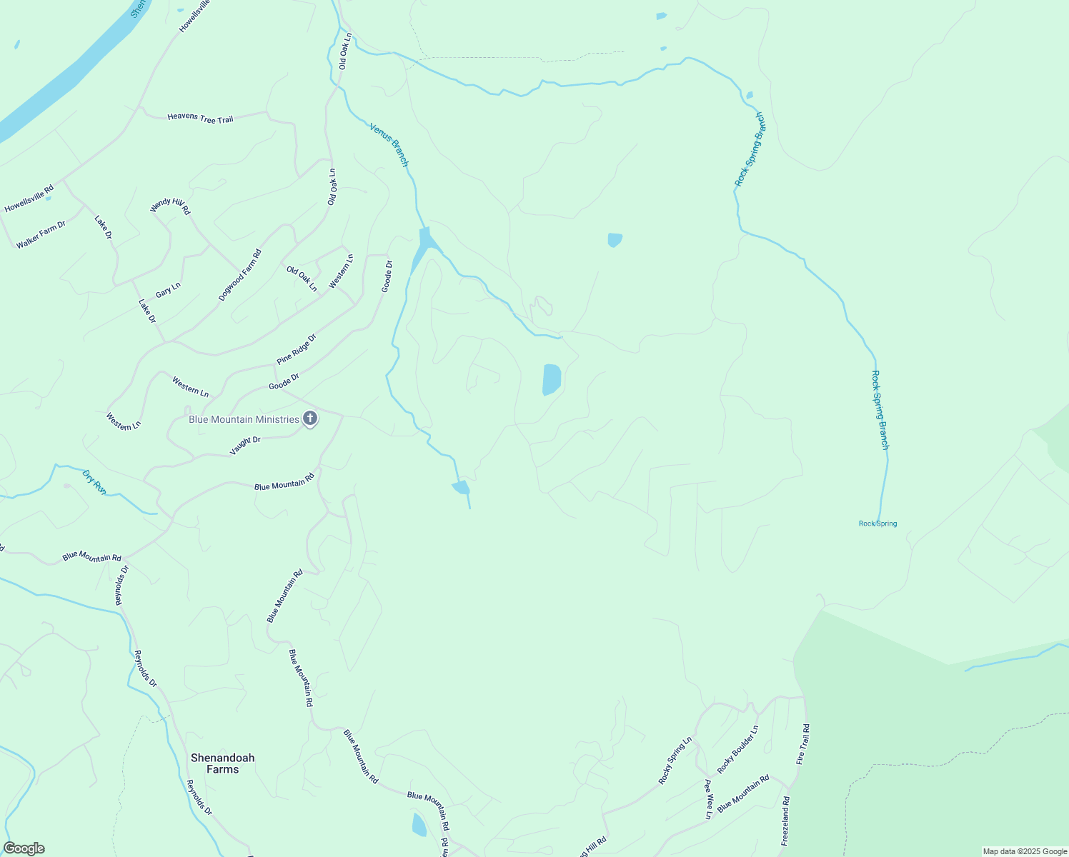 map of restaurants, bars, coffee shops, grocery stores, and more near 44 Venus Branch Road in Front Royal