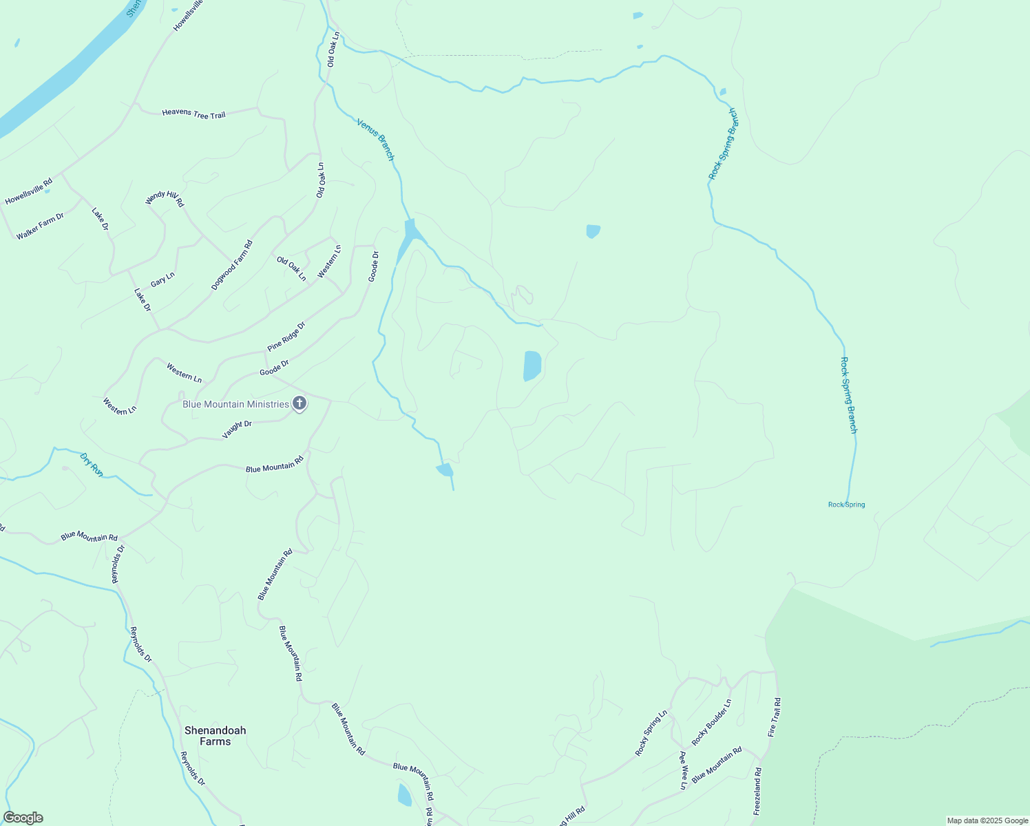 map of restaurants, bars, coffee shops, grocery stores, and more near 44 Venus Branch Road in Front Royal