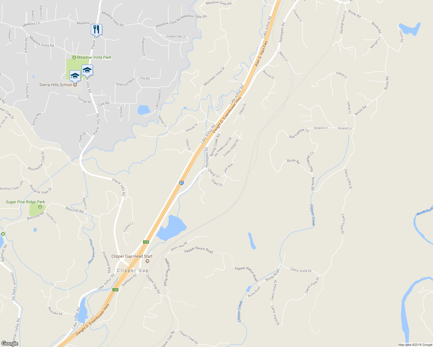 map of restaurants, bars, coffee shops, grocery stores, and more near 150 Cheryl Lane in Applegate