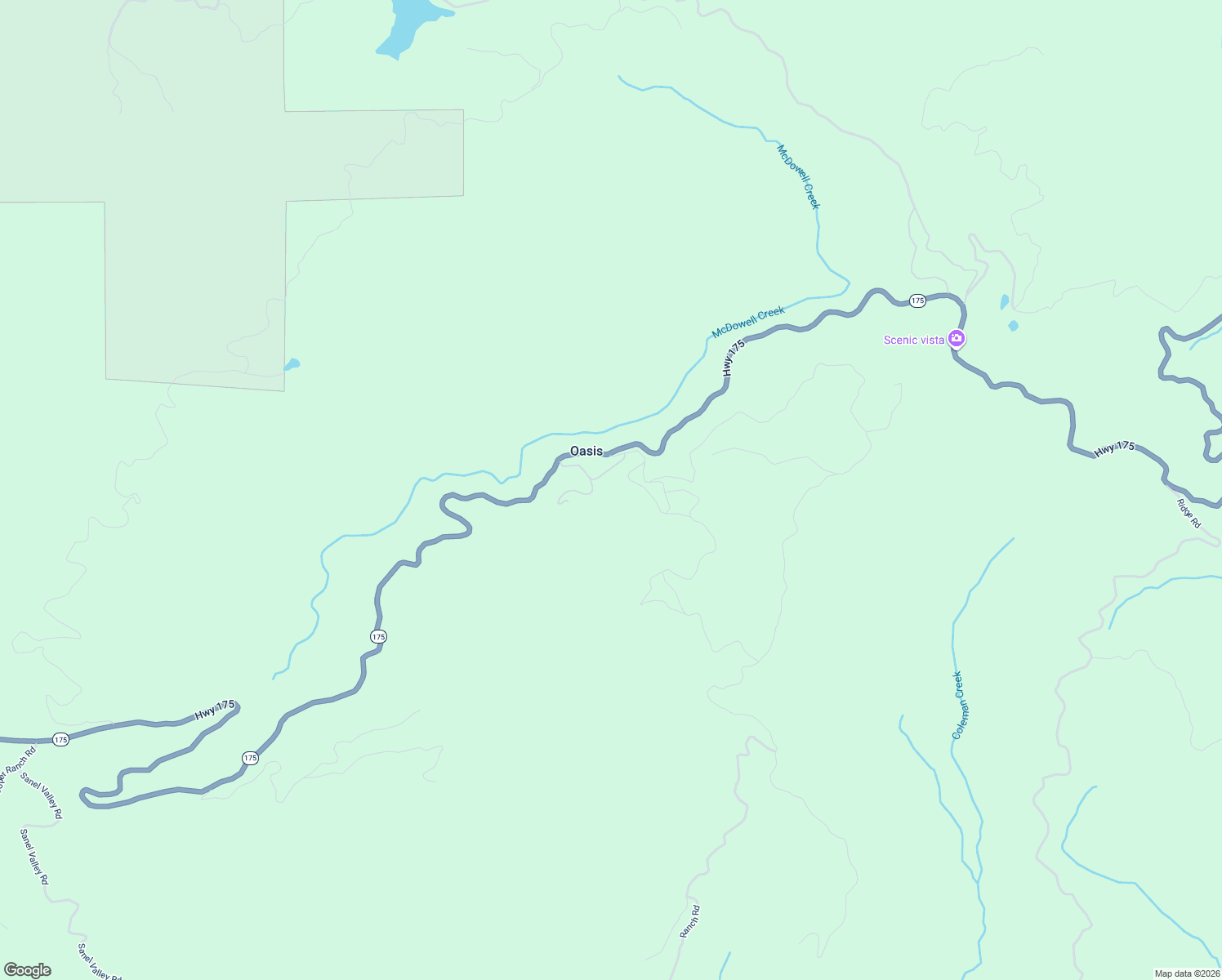 map of restaurants, bars, coffee shops, grocery stores, and more near 8411 Highway 175 in Hopland