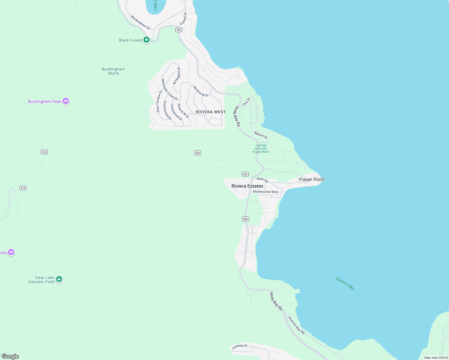 map of restaurants, bars, coffee shops, grocery stores, and more near 4107 Osceola Avenue in Kelseyville