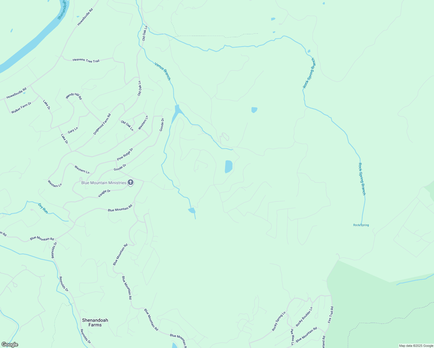 map of restaurants, bars, coffee shops, grocery stores, and more near 33 Venus Branch Road in Front Royal