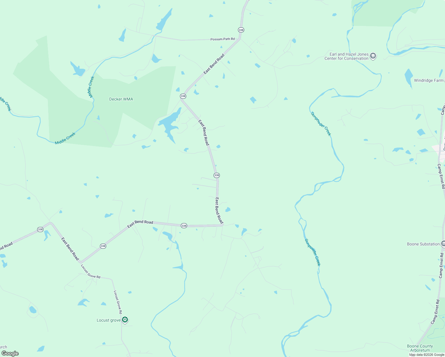 map of restaurants, bars, coffee shops, grocery stores, and more near 7650 East Bend Road in Burlington