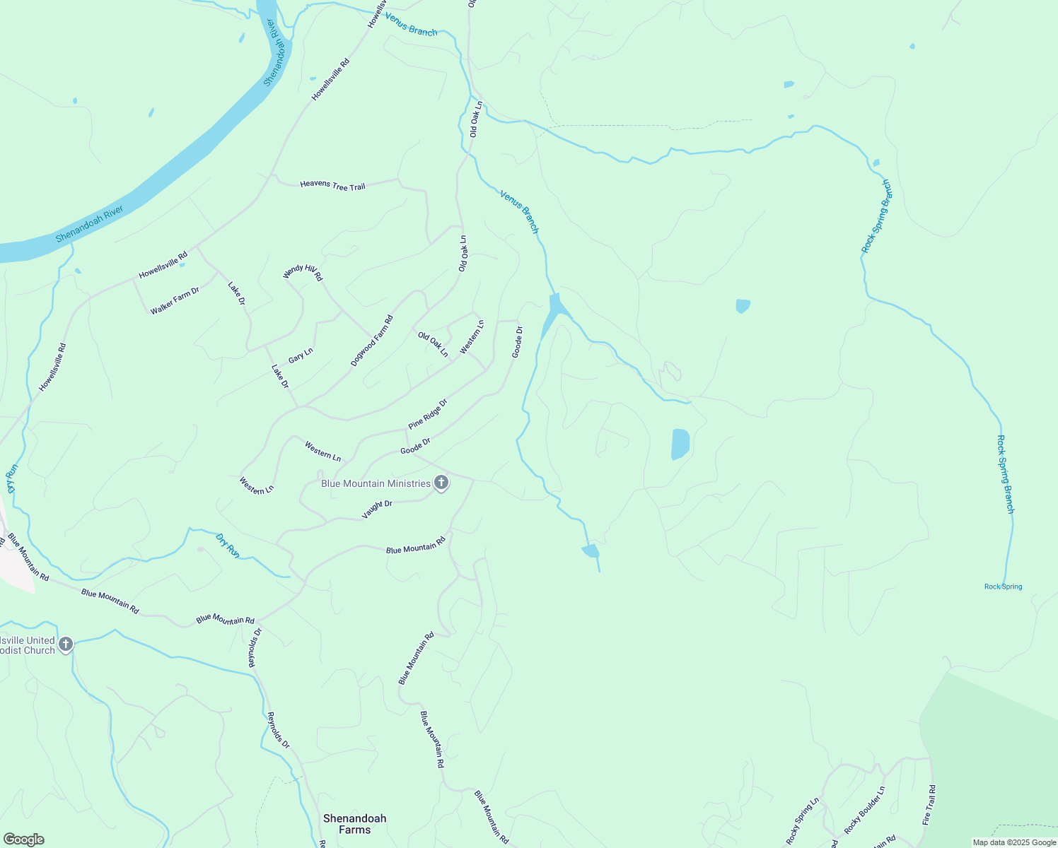 map of restaurants, bars, coffee shops, grocery stores, and more near 527 Drummer Hill Road in Front Royal