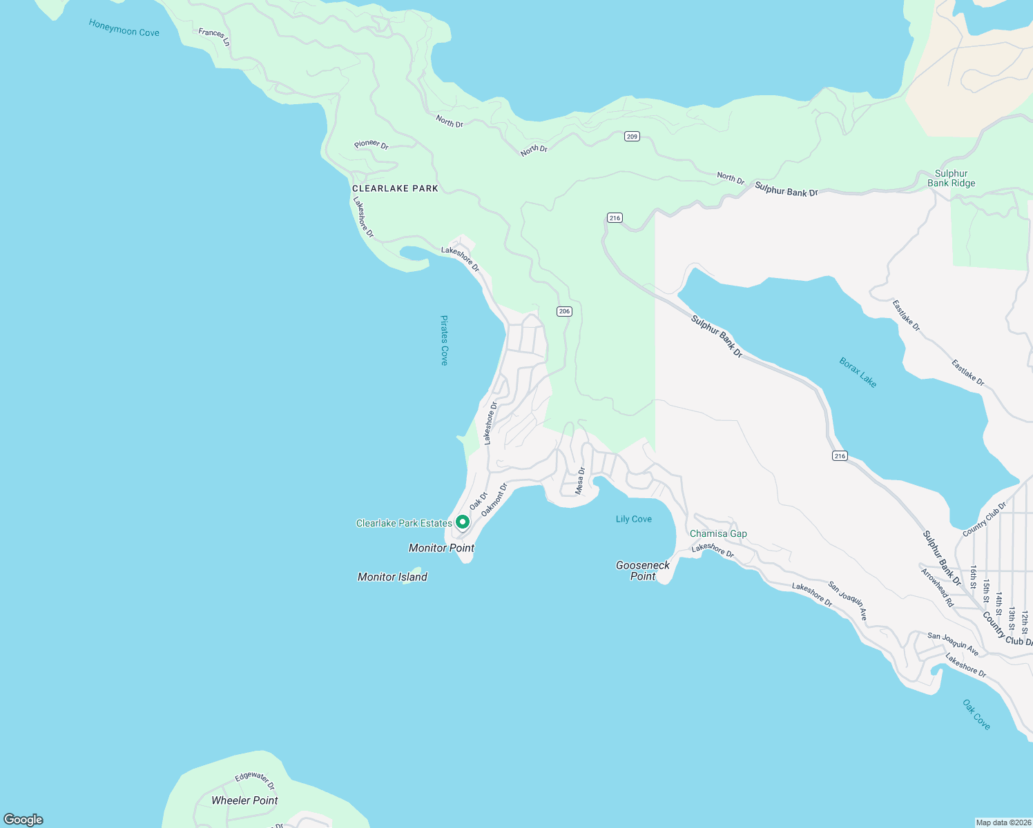 map of restaurants, bars, coffee shops, grocery stores, and more near 2960 Crestview Drive in Clearlake
