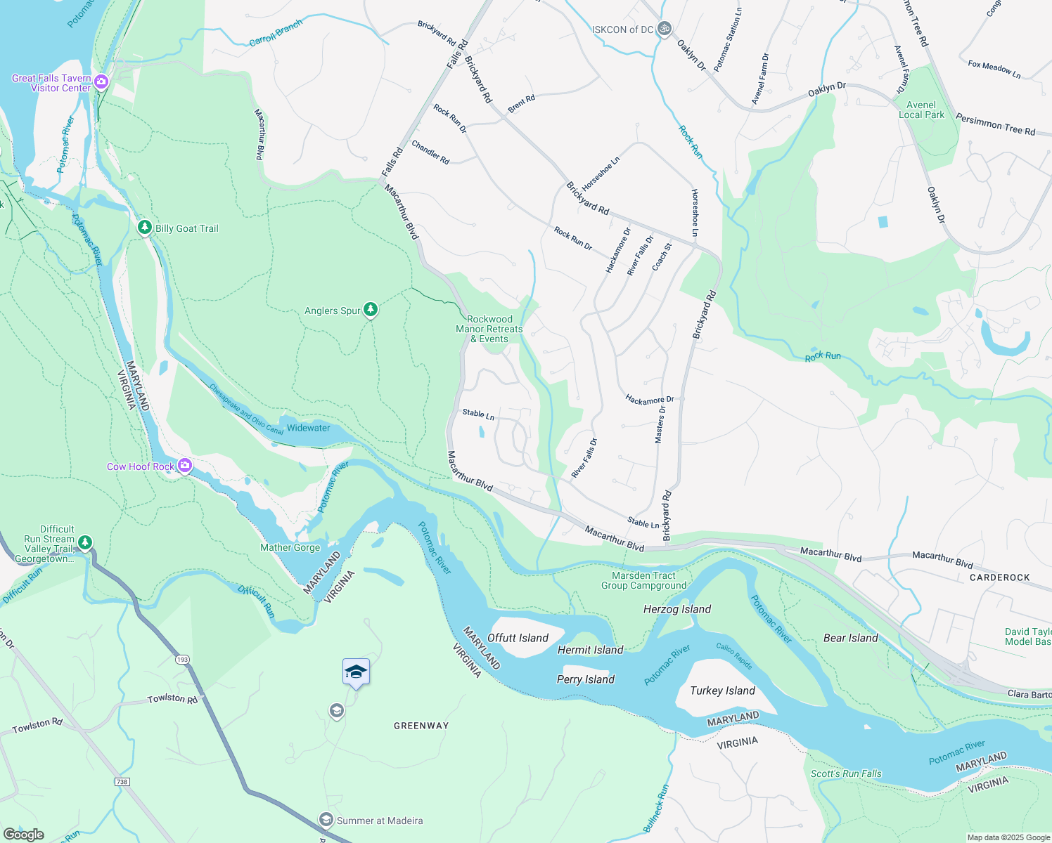 map of restaurants, bars, coffee shops, grocery stores, and more near 7800 Gate Post Way in Rockville