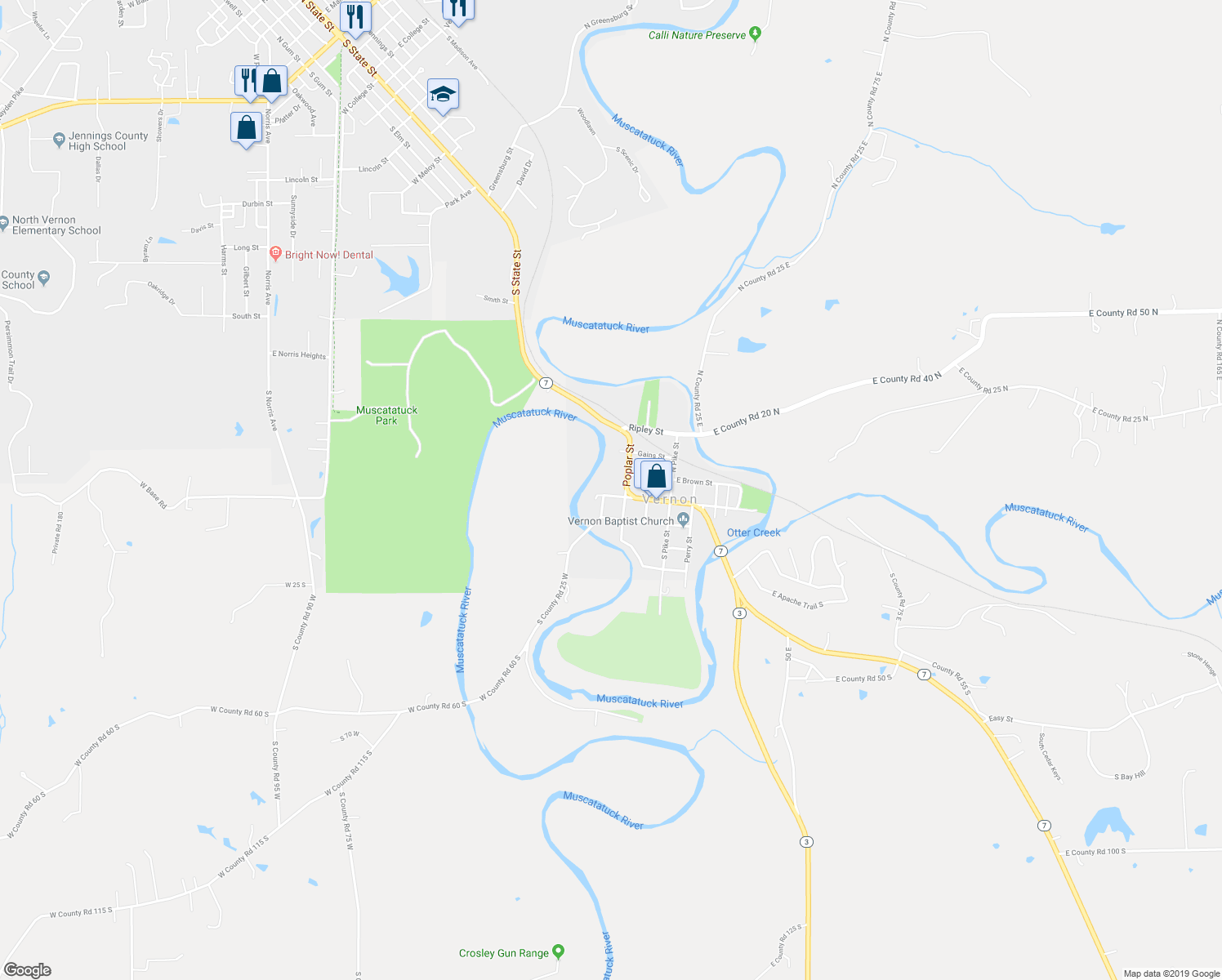 map of restaurants, bars, coffee shops, grocery stores, and more near 50 Jackson Street in Vernon