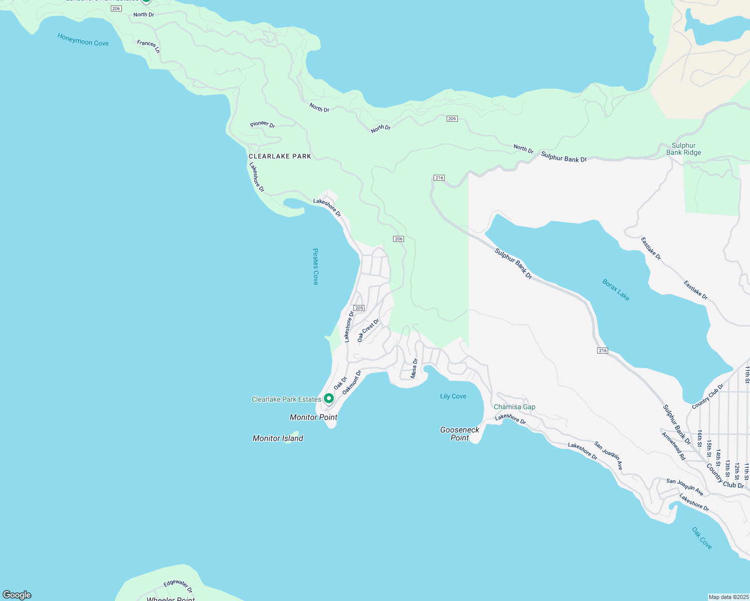 map of restaurants, bars, coffee shops, grocery stores, and more near 2891 San Joaquin Avenue in Lake County
