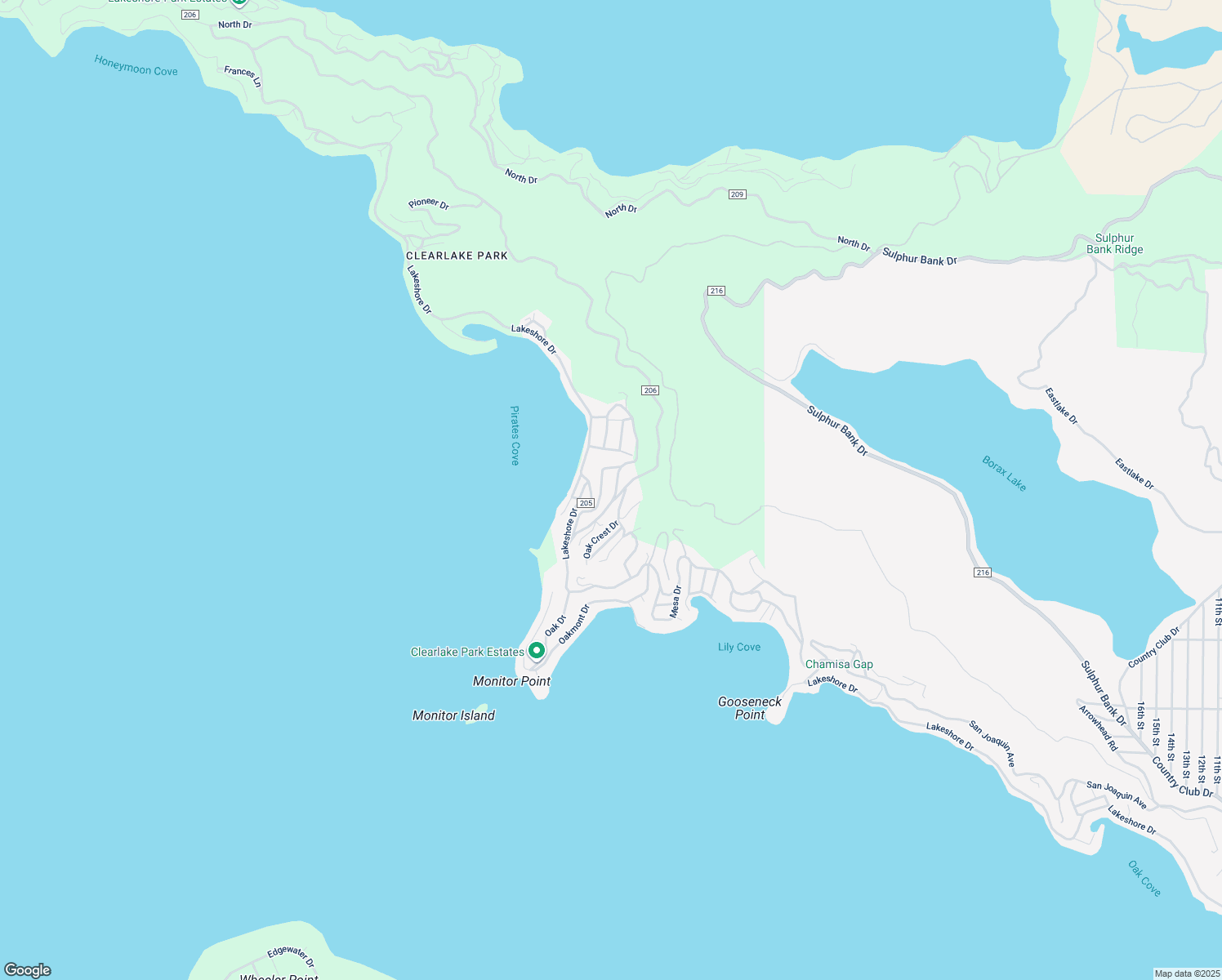 map of restaurants, bars, coffee shops, grocery stores, and more near 2891 San Joaquin Avenue in Lake County