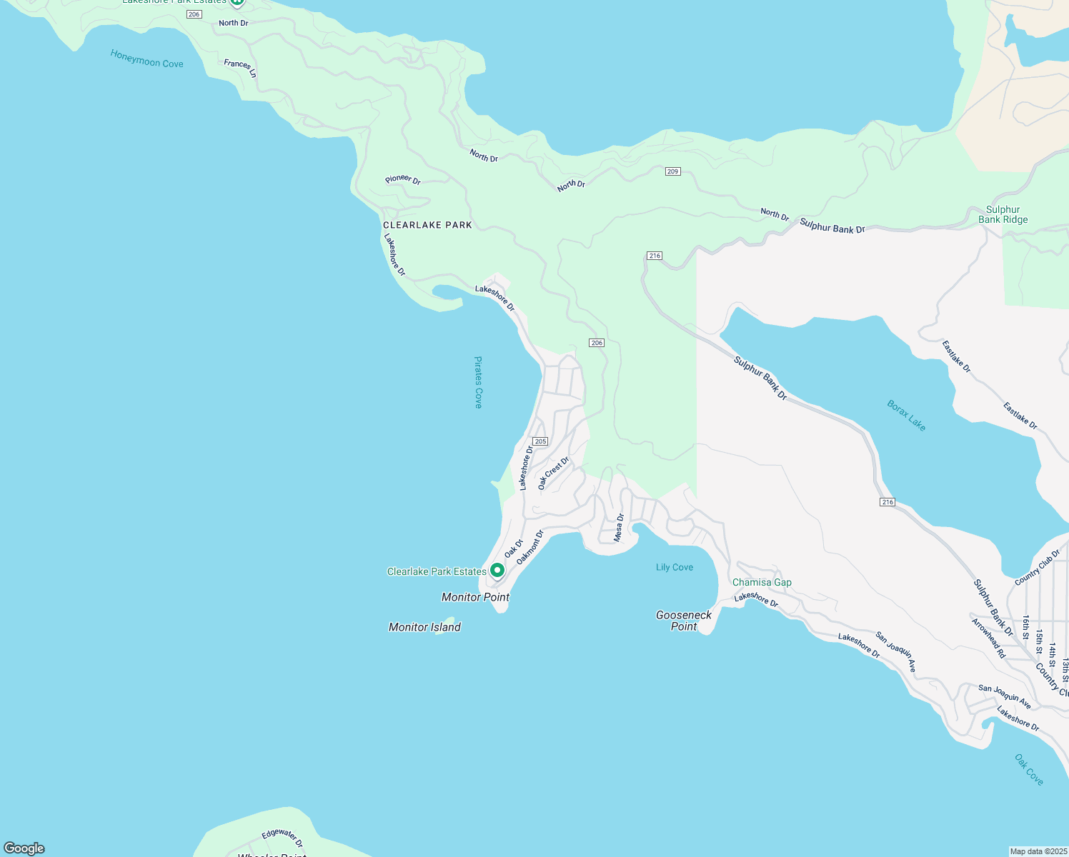 map of restaurants, bars, coffee shops, grocery stores, and more near 2894 Silverado Lane in Clearlake