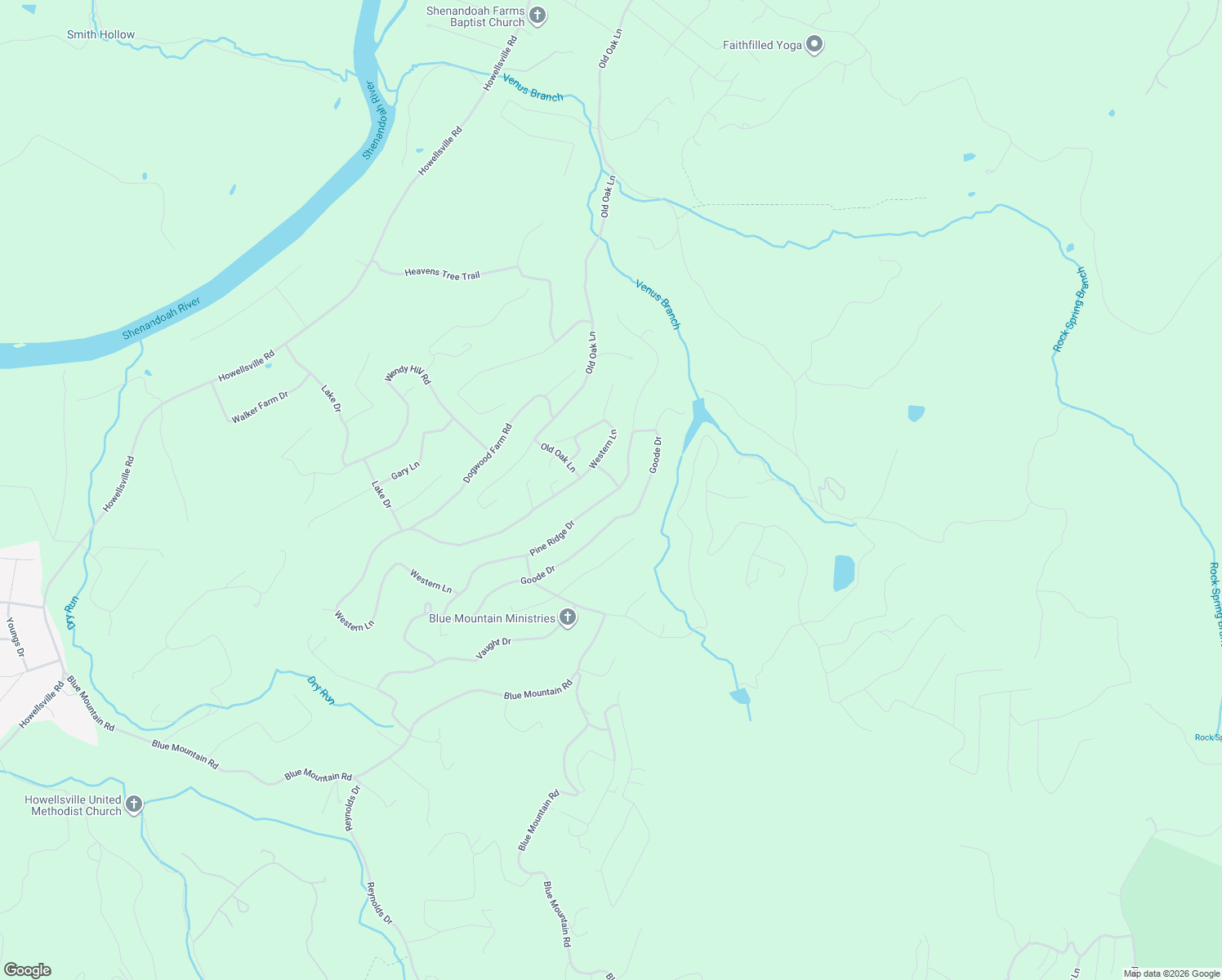 map of restaurants, bars, coffee shops, grocery stores, and more near 81 Copenhaver Road in Front Royal
