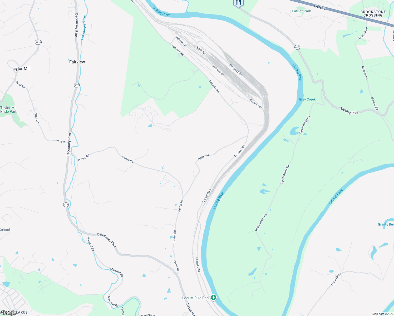 map of restaurants, bars, coffee shops, grocery stores, and more near 4558 Feiser Road in Ryland Heights