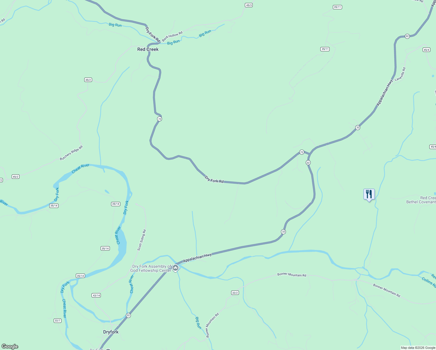 map of restaurants, bars, coffee shops, grocery stores, and more near Dry Fork Road in Davis