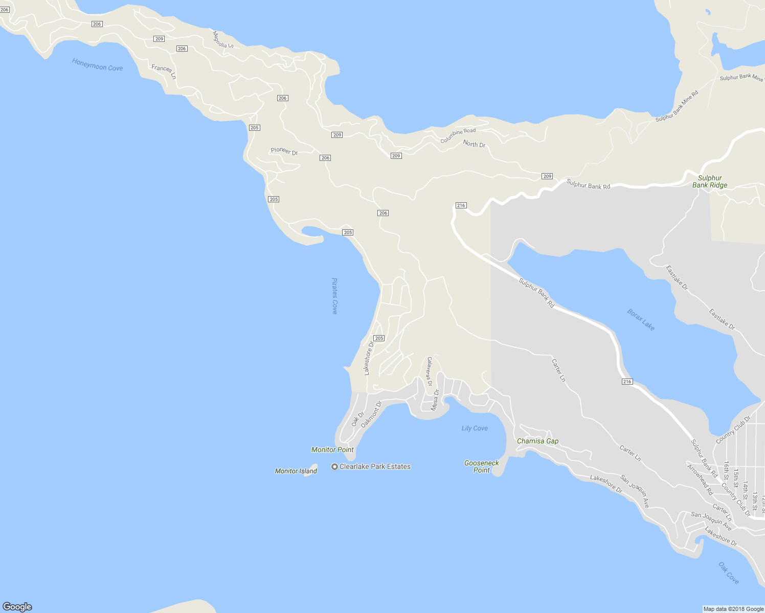 map of restaurants, bars, coffee shops, grocery stores, and more near 11456 Lakeshore Drive in Clearlake