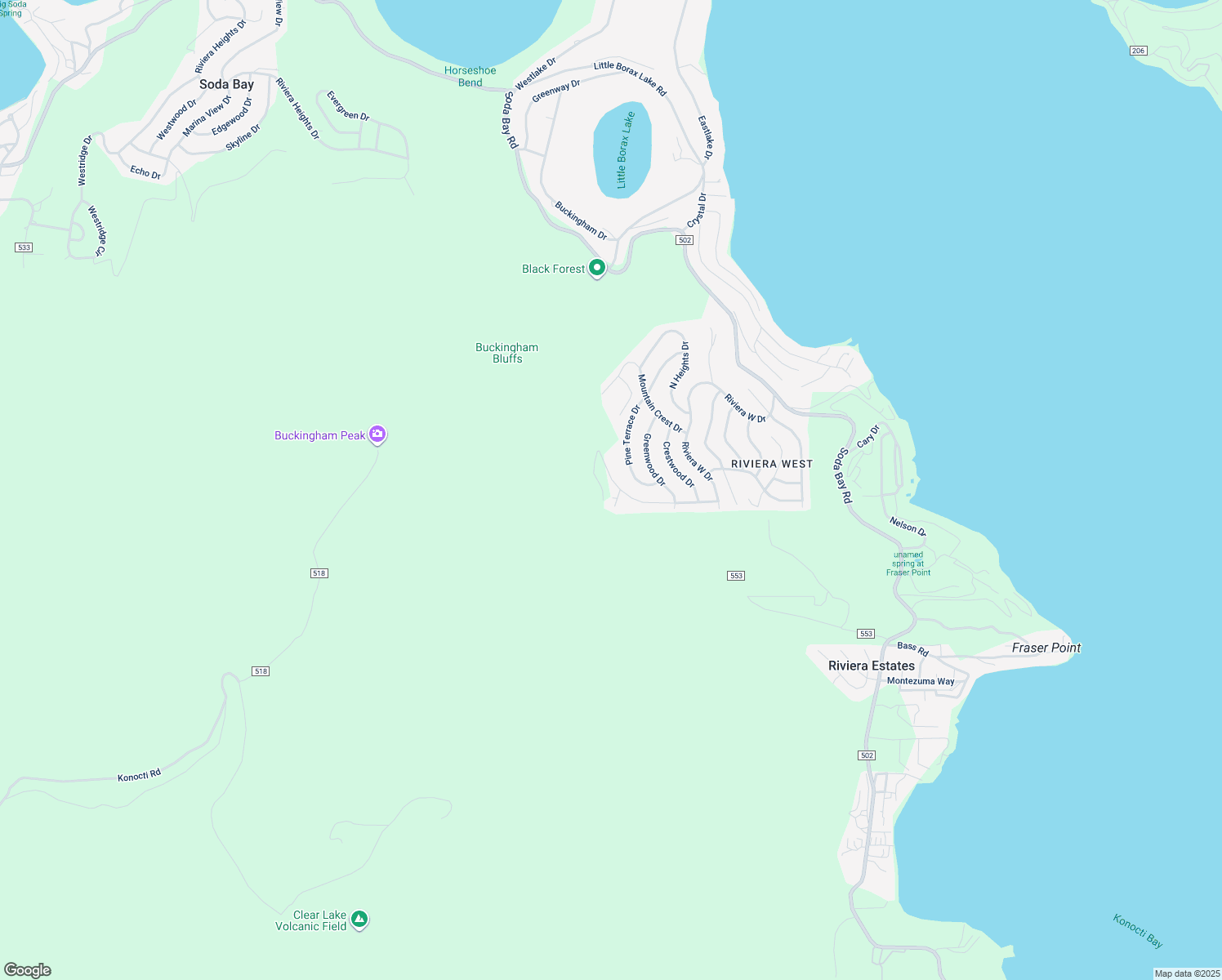 map of restaurants, bars, coffee shops, grocery stores, and more near 8183 Broadview Drive in Kelseyville