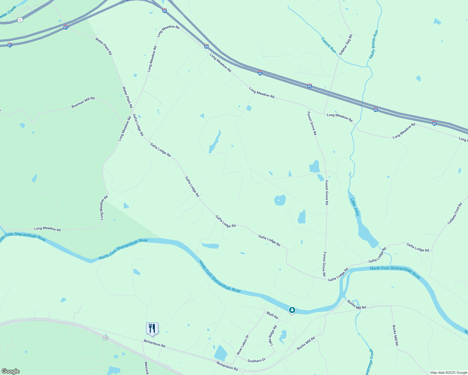 map of restaurants, bars, coffee shops, grocery stores, and more near Great Lake Drive in Middletown