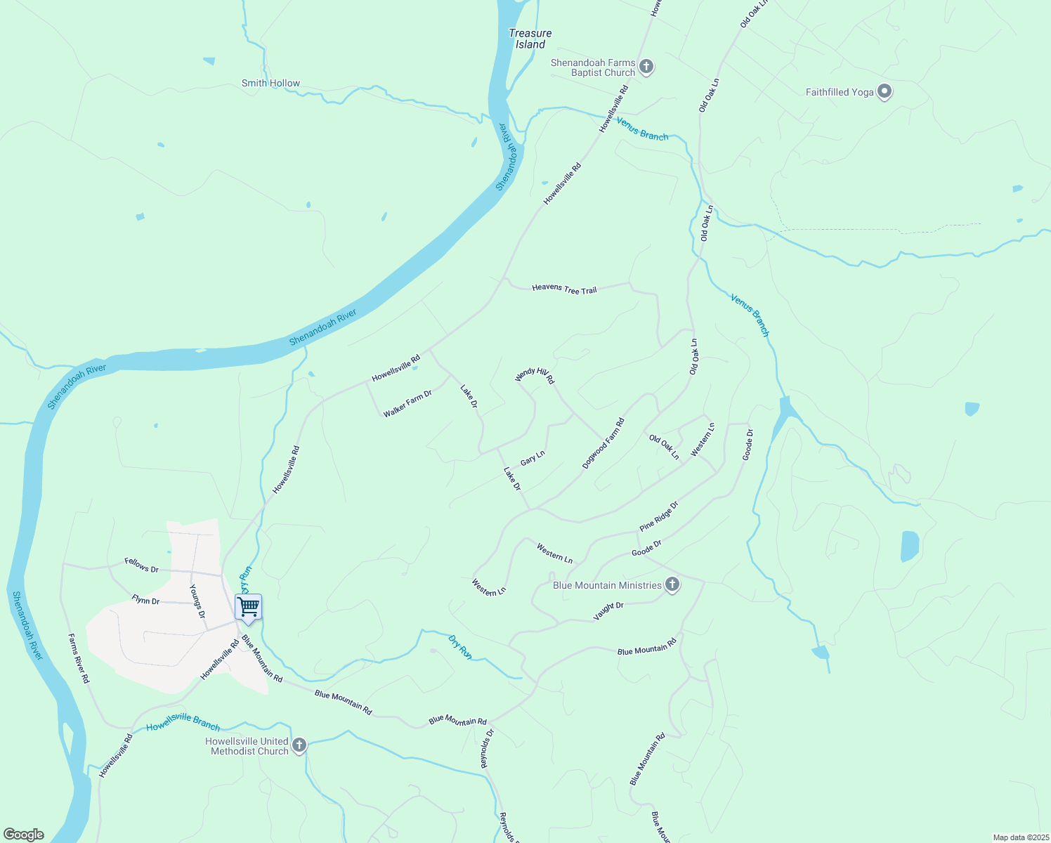 map of restaurants, bars, coffee shops, grocery stores, and more near 195 Wendy Hill Road in Front Royal