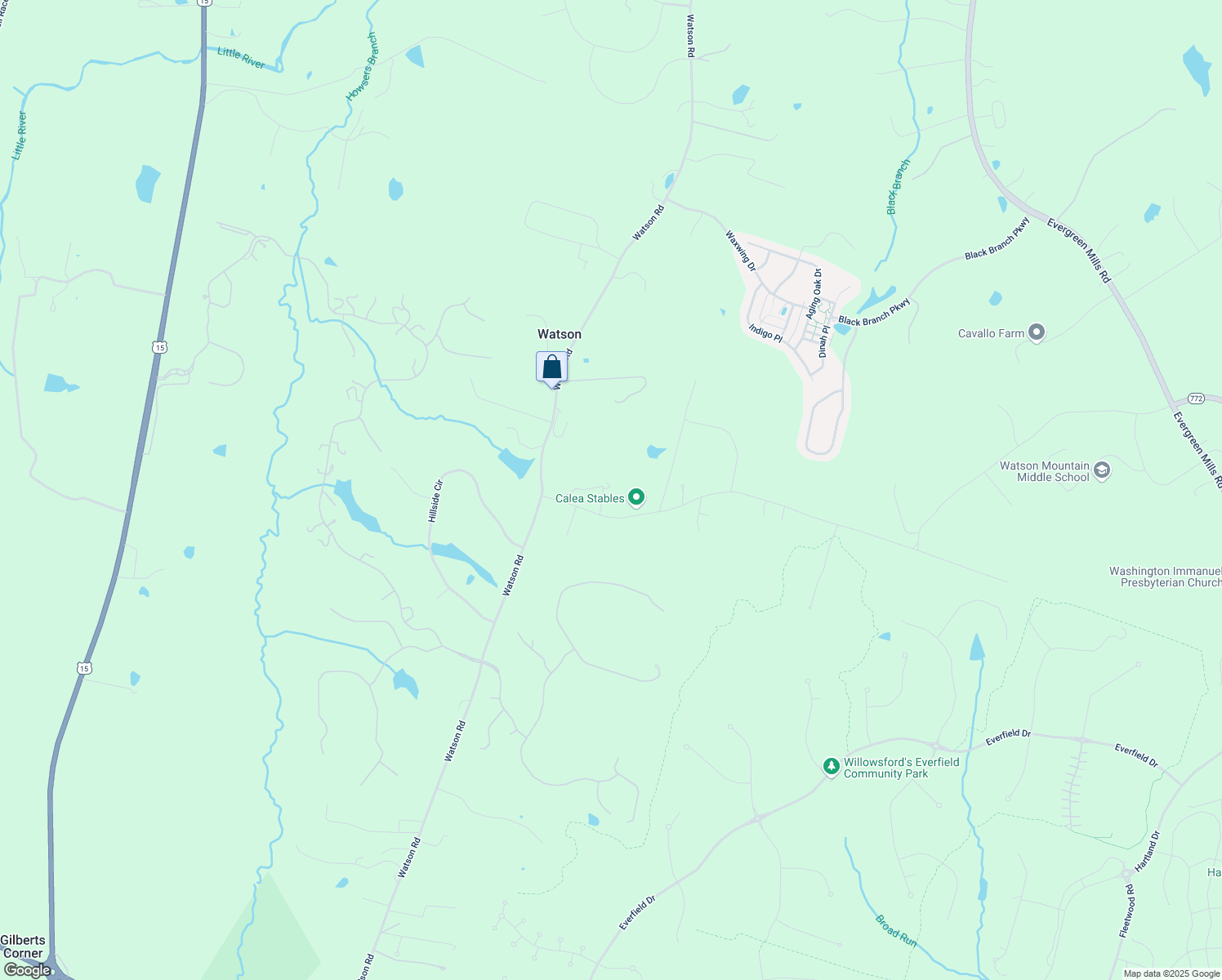 map of restaurants, bars, coffee shops, grocery stores, and more near 40736 Red Hill Road in Leesburg