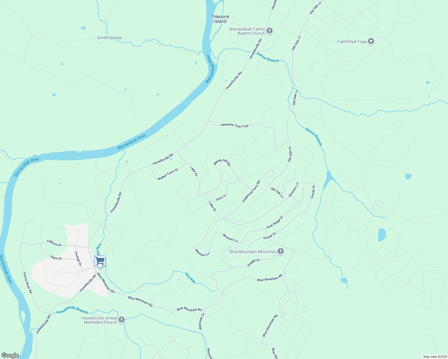 map of restaurants, bars, coffee shops, grocery stores, and more near 240 Wendy Hill Road in Front Royal