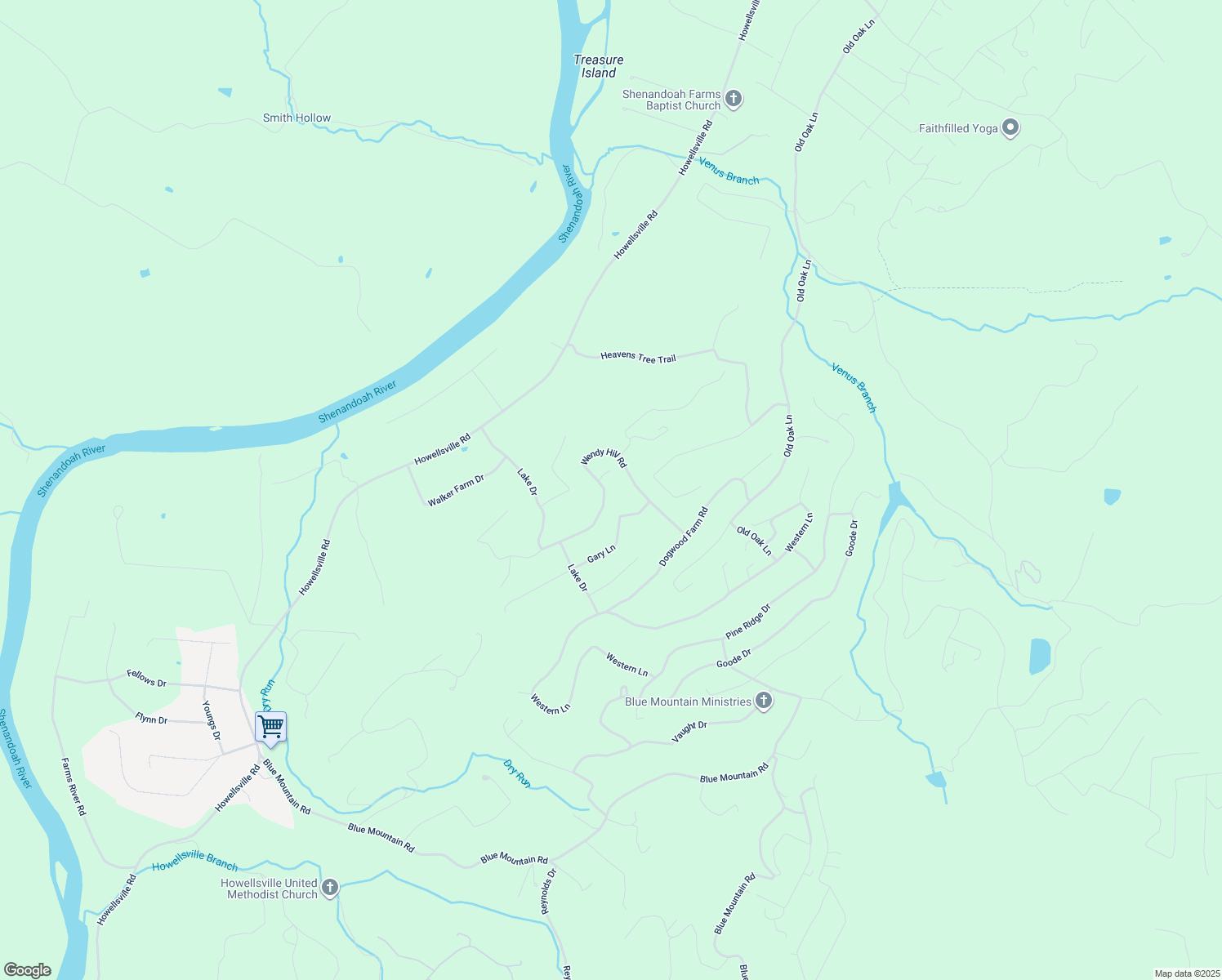 map of restaurants, bars, coffee shops, grocery stores, and more near 262 Wendy Hill Road in Front Royal