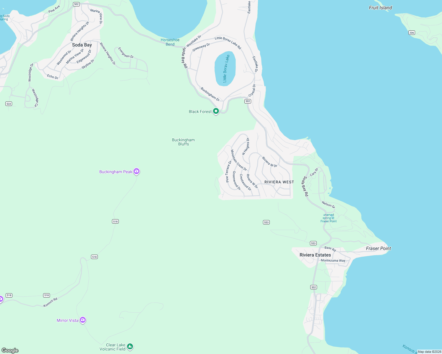 map of restaurants, bars, coffee shops, grocery stores, and more near 8146 Broadview Drive in Kelseyville