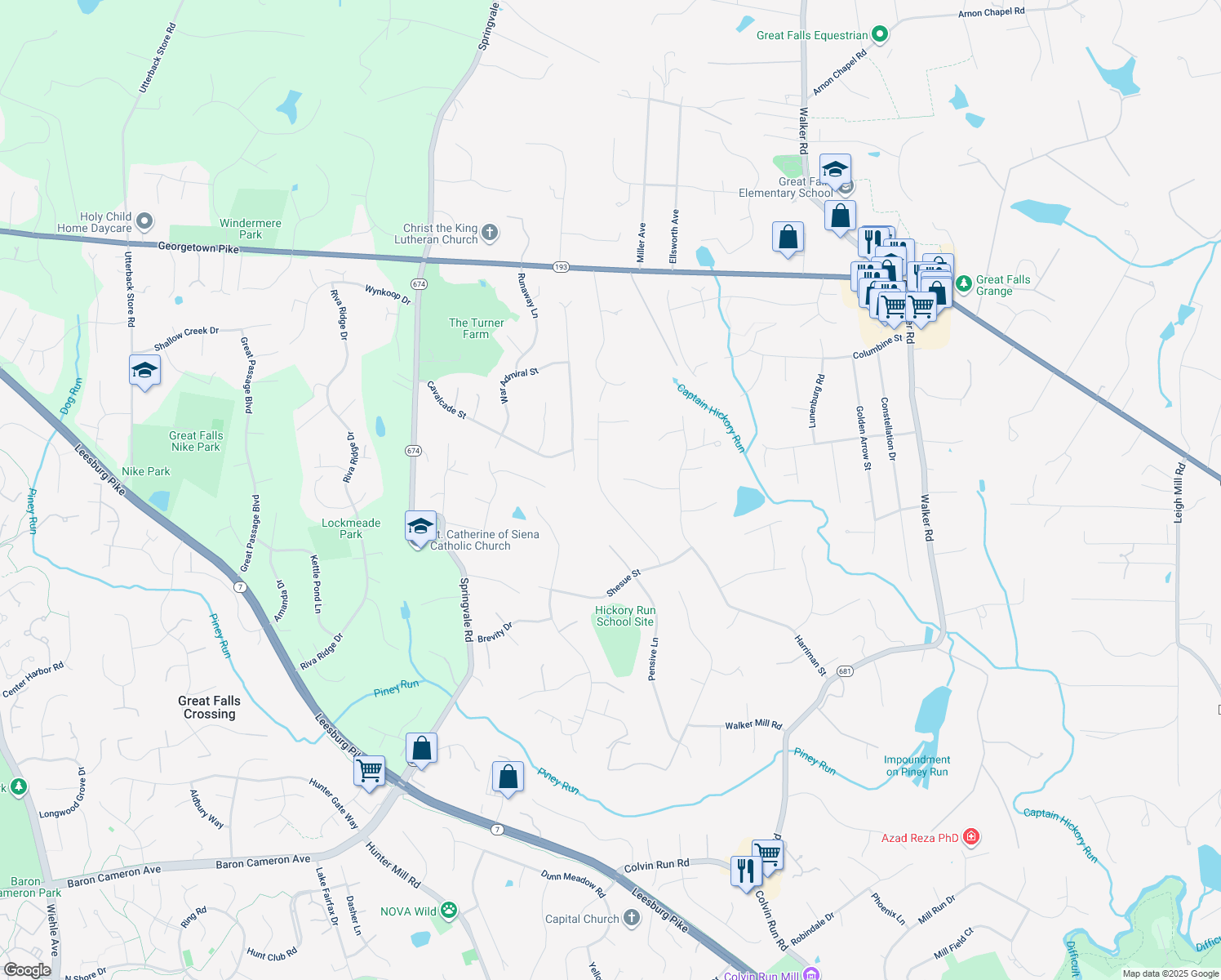 map of restaurants, bars, coffee shops, grocery stores, and more near 917 Jaysmith Street in Great Falls
