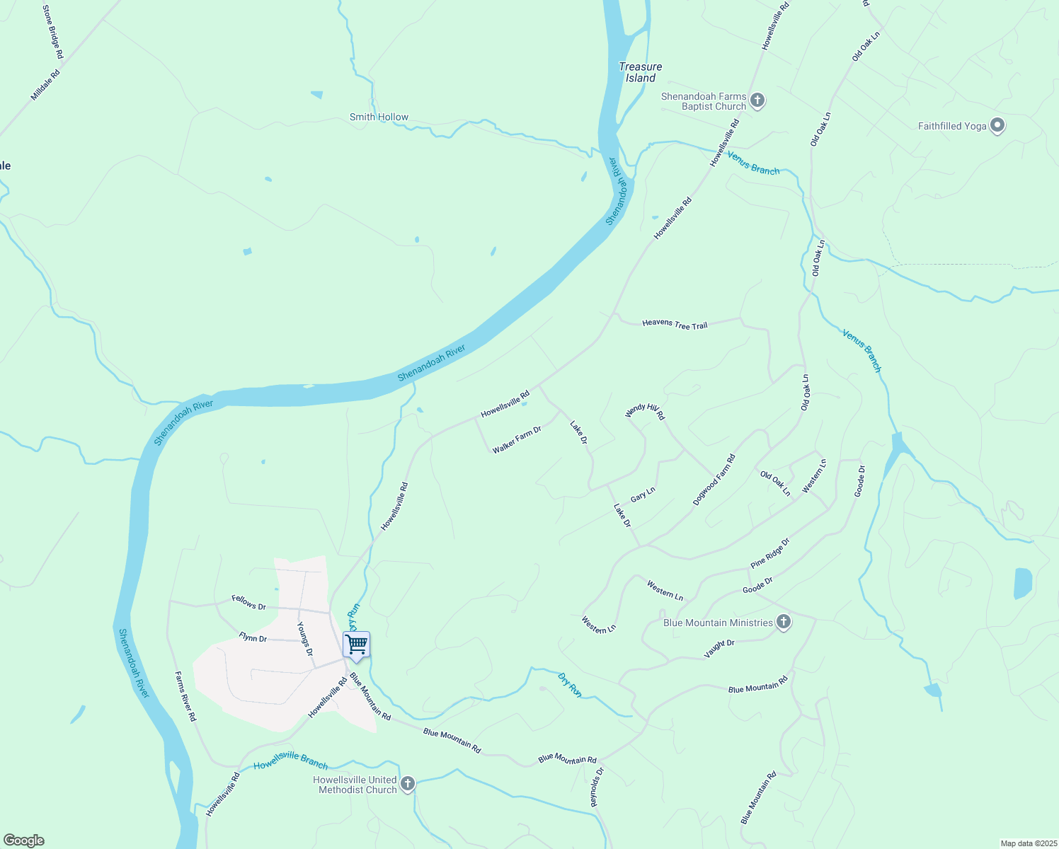 map of restaurants, bars, coffee shops, grocery stores, and more near 295 Walker Farm Dr in Front Royal