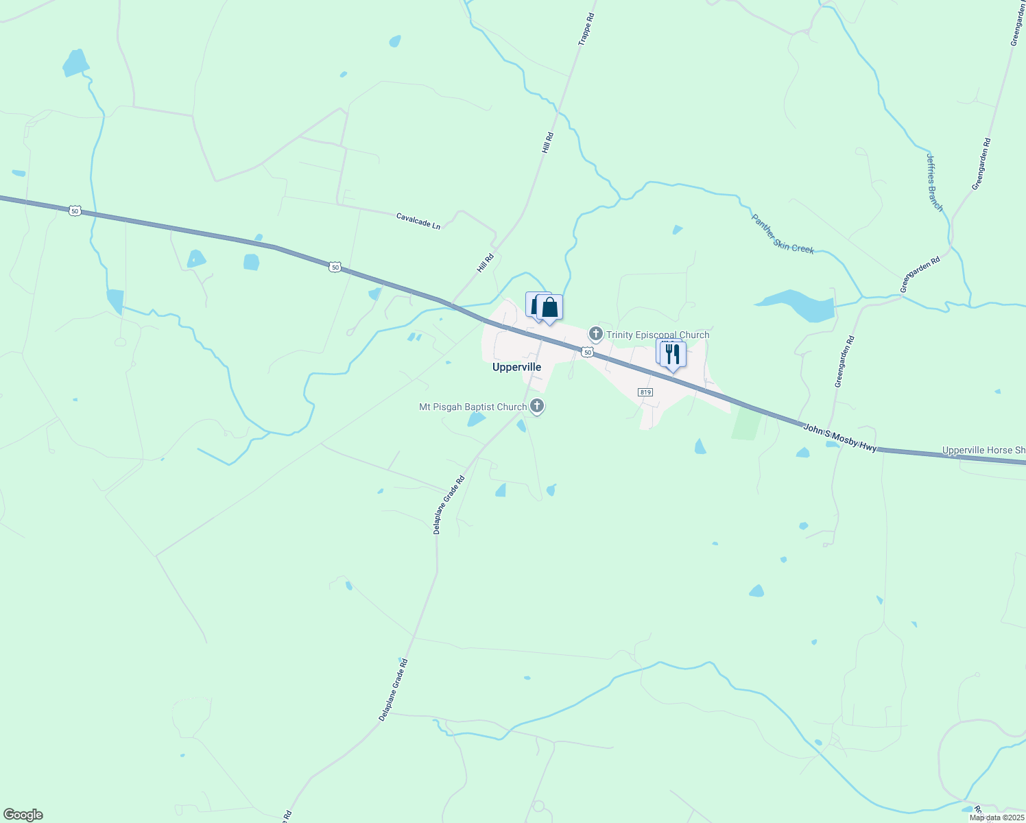 map of restaurants, bars, coffee shops, grocery stores, and more near 1176 Delaplane Grade Road in Upperville