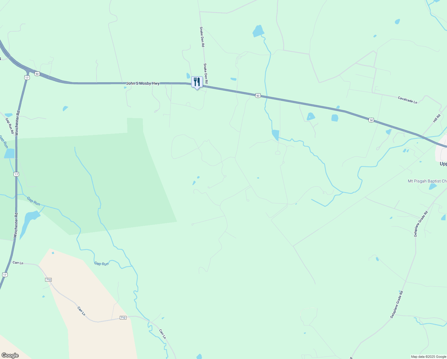 map of restaurants, bars, coffee shops, grocery stores, and more near 10001 Mount Airy Road in Upperville