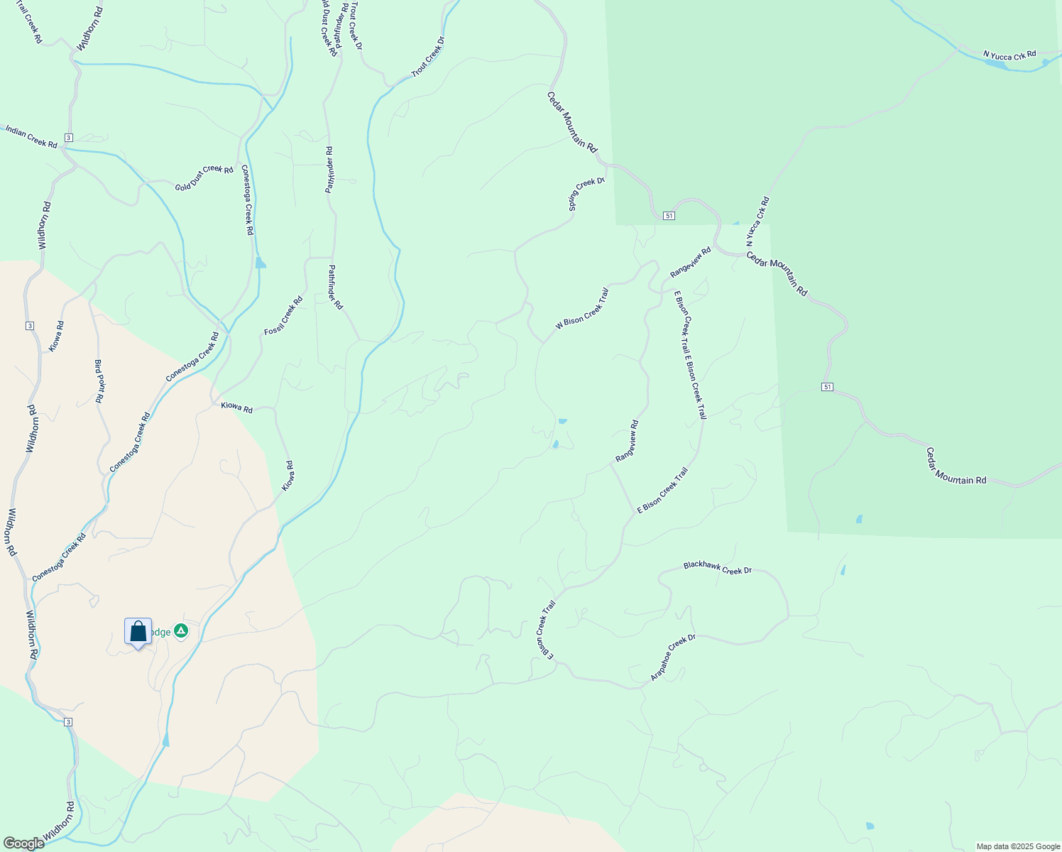 map of restaurants, bars, coffee shops, grocery stores, and more near 901 West Bison Creek Trail in Divide