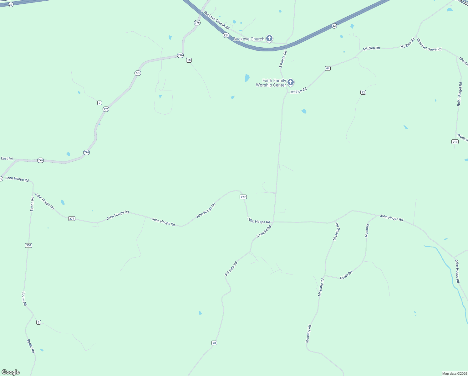 map of restaurants, bars, coffee shops, grocery stores, and more near 2039 John Hoops Road in Jackson