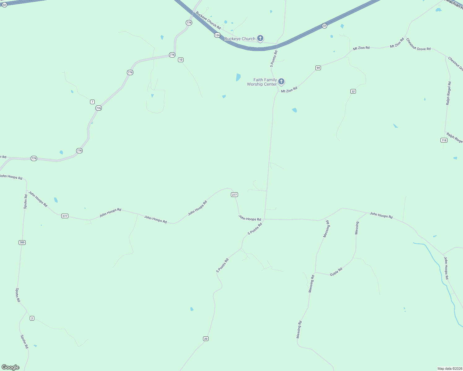 map of restaurants, bars, coffee shops, grocery stores, and more near 2039 John Hoops Road in Jackson