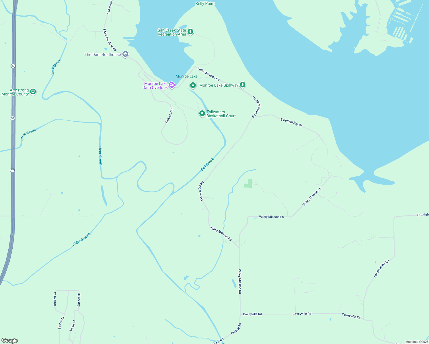 map of restaurants, bars, coffee shops, grocery stores, and more near 9987-9993 Valley Mission Road in Bedford