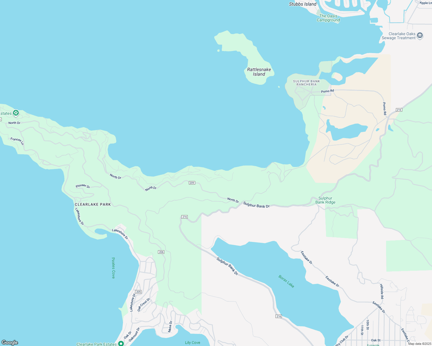 map of restaurants, bars, coffee shops, grocery stores, and more near 12090 North Drive in Clearlake