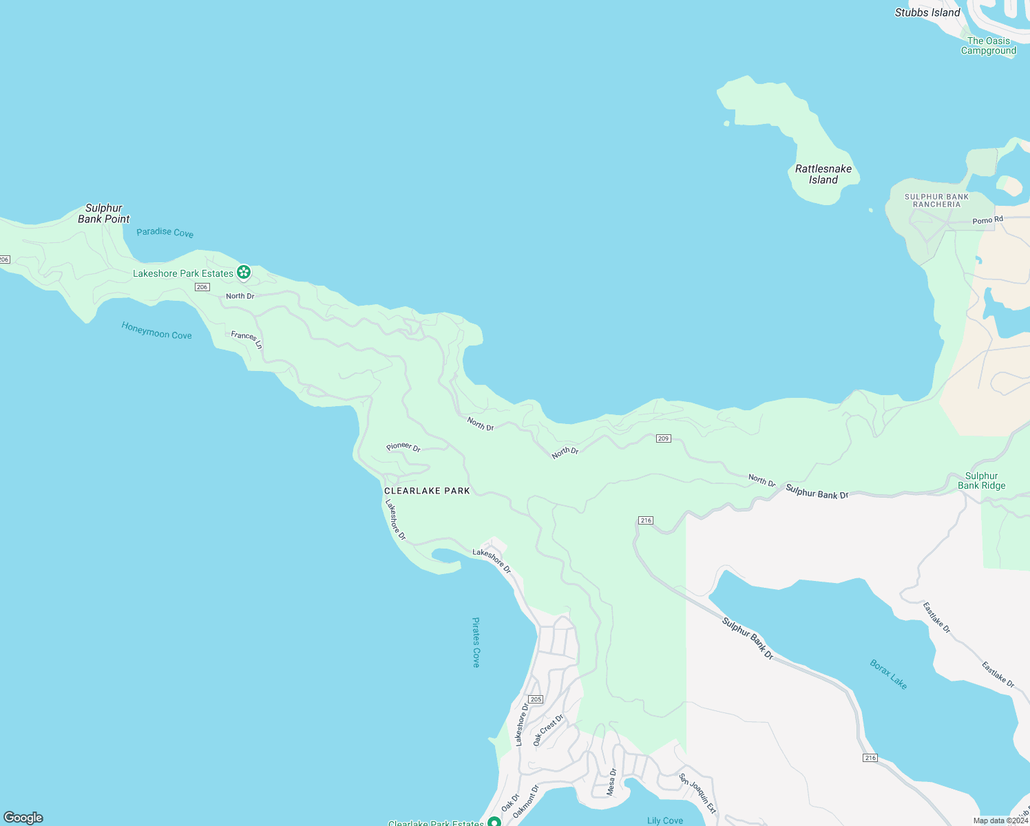 map of restaurants, bars, coffee shops, grocery stores, and more near 11420 North Drive in Clearlake