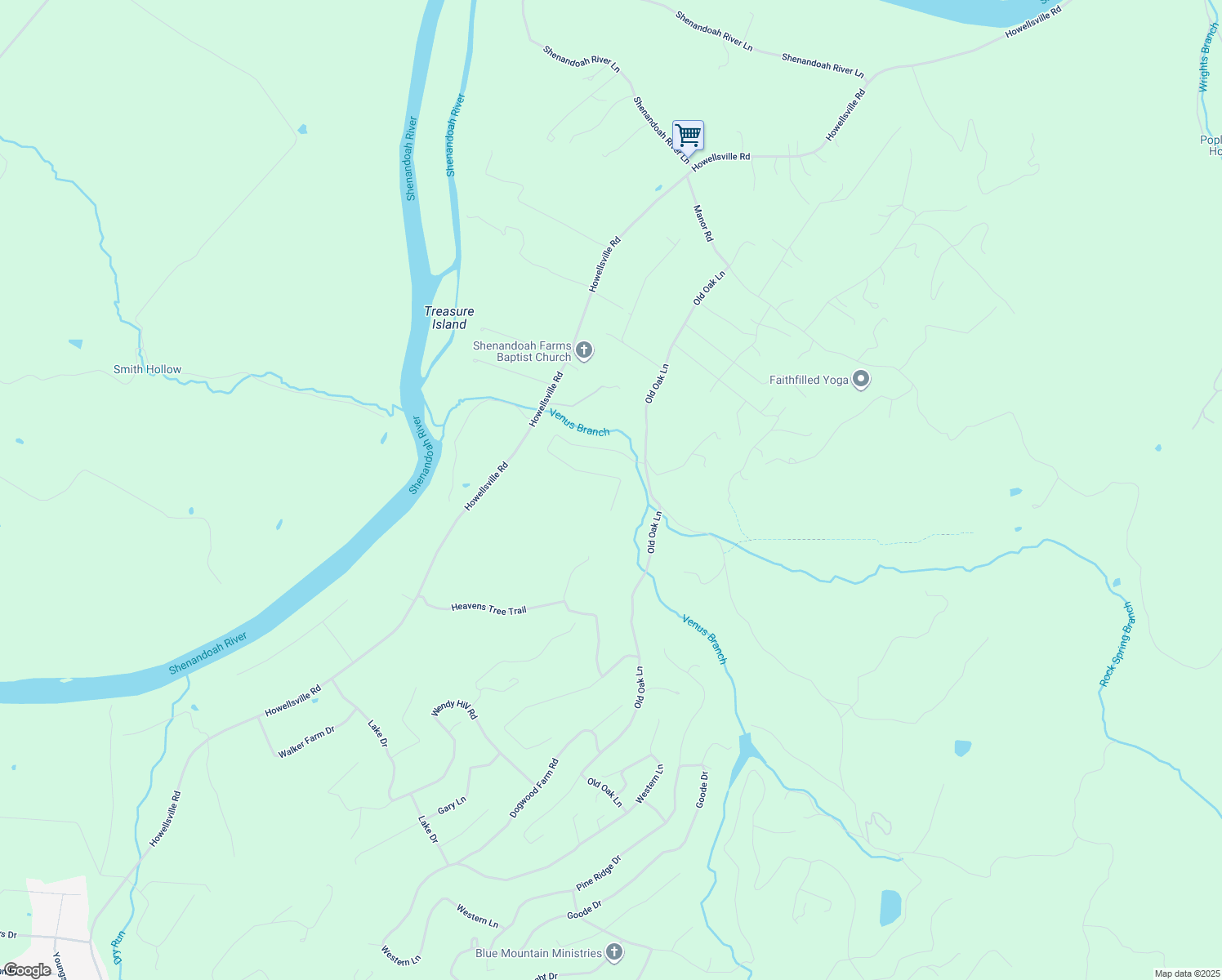 map of restaurants, bars, coffee shops, grocery stores, and more near 532 Thompson Mill Road in Front Royal