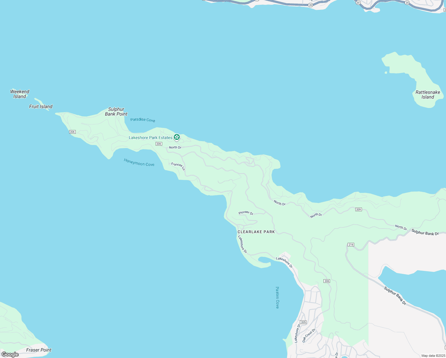 map of restaurants, bars, coffee shops, grocery stores, and more near 10877 Crestview Drive in Lake County