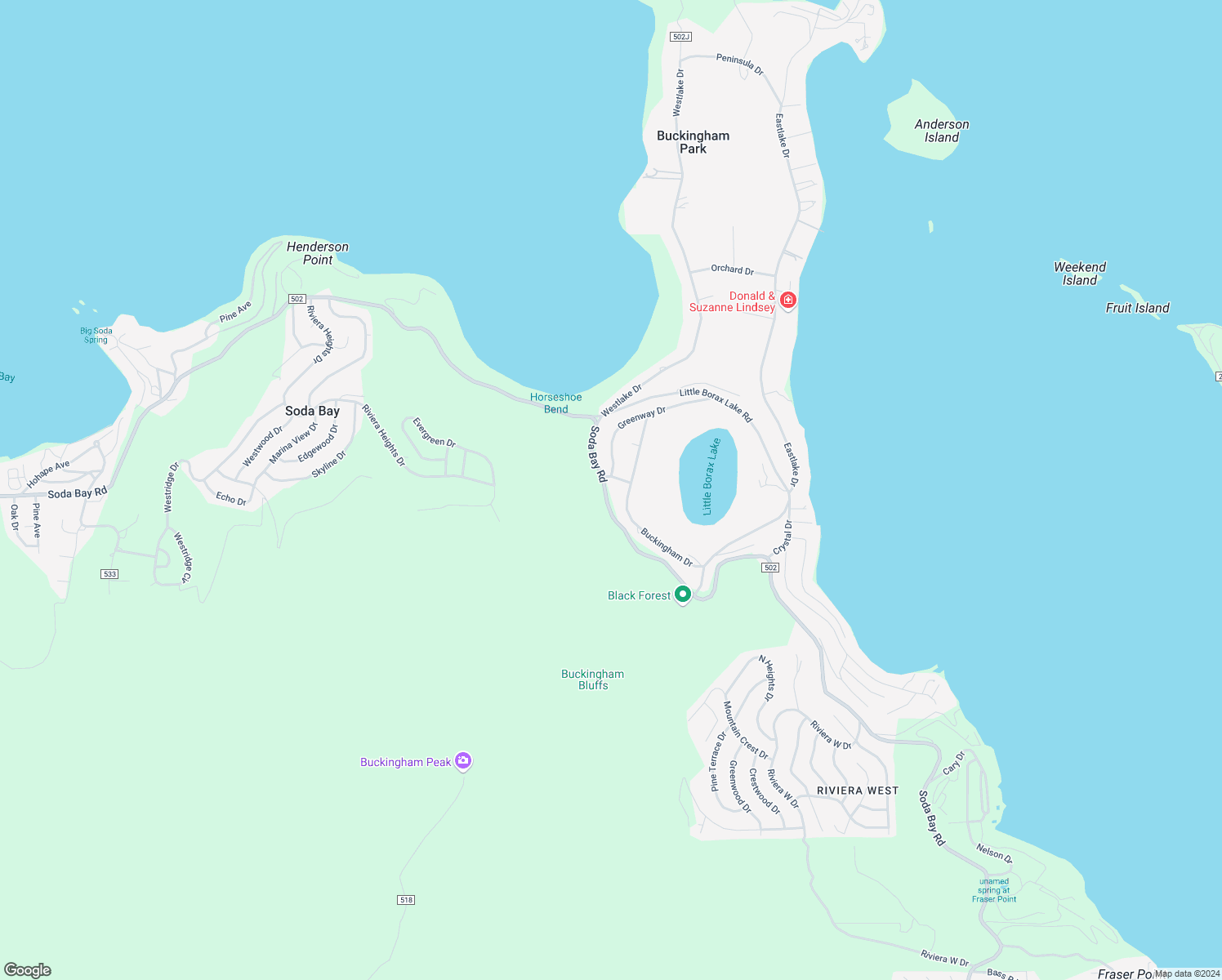 map of restaurants, bars, coffee shops, grocery stores, and more near 7910 Soda Bay Road in Kelseyville