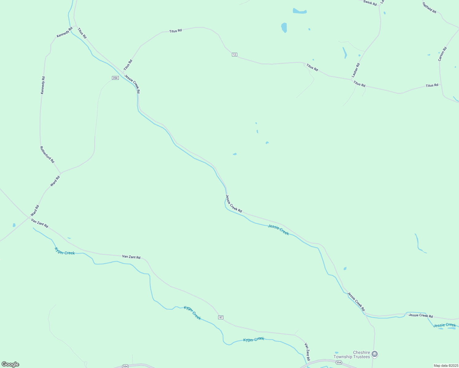 map of restaurants, bars, coffee shops, grocery stores, and more near 2366 Jessie Creek Road in Bidwell