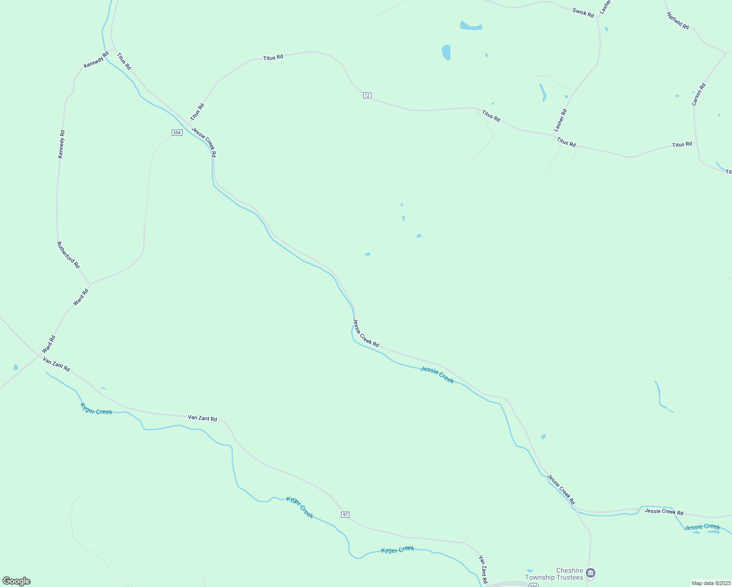 map of restaurants, bars, coffee shops, grocery stores, and more near 2366 Jessie Creek Road in Bidwell