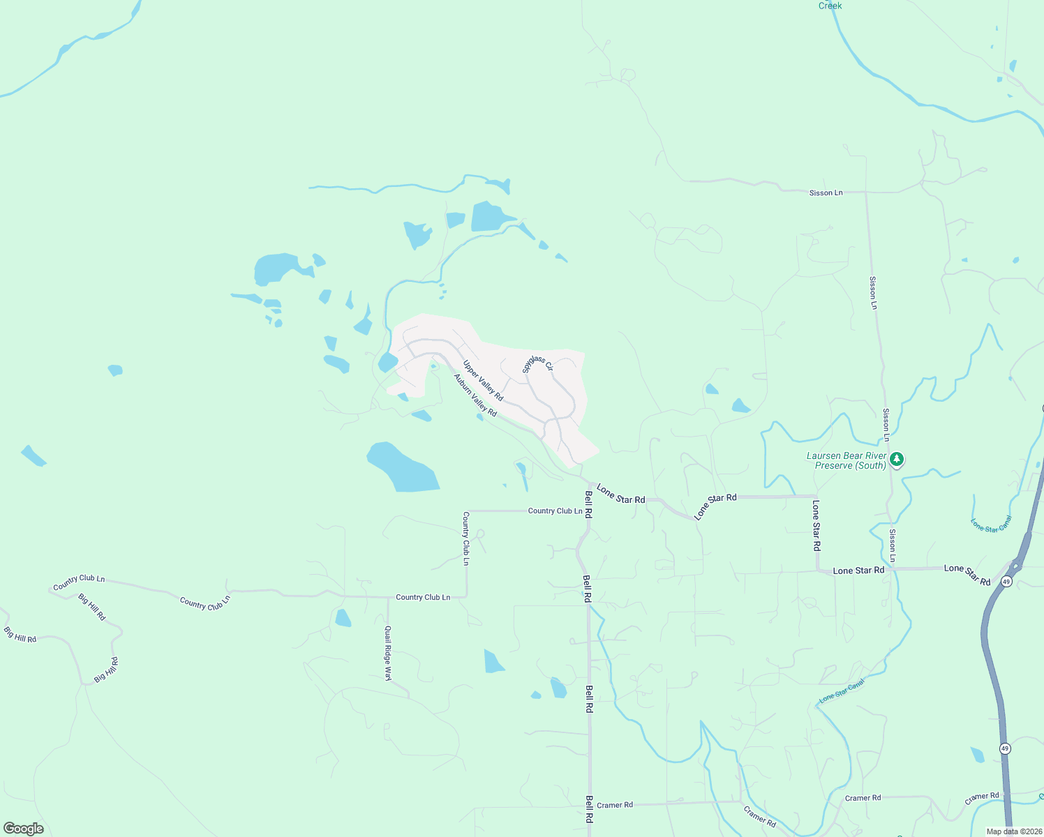 map of restaurants, bars, coffee shops, grocery stores, and more near 9640 Upper Valley Road in Auburn