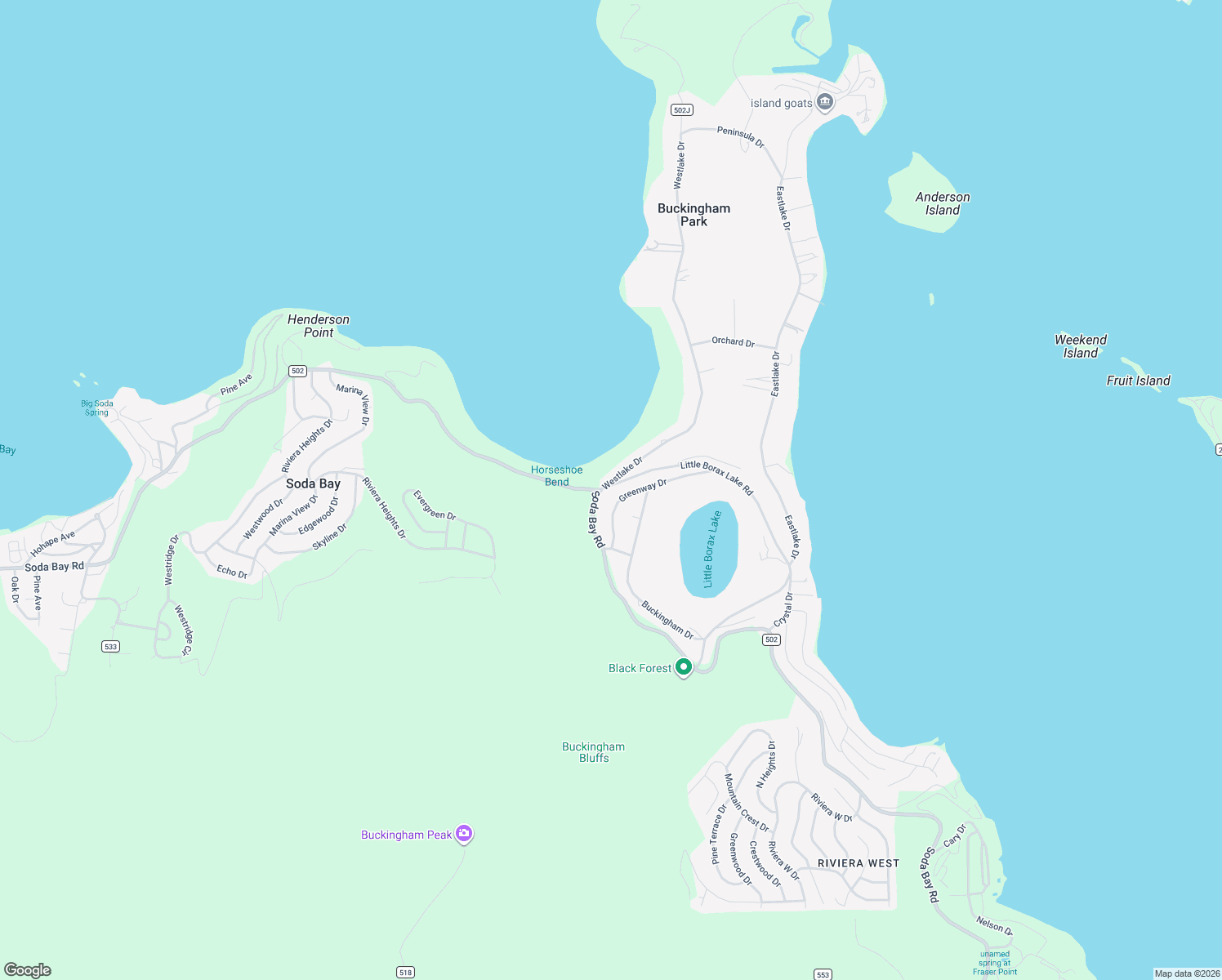 map of restaurants, bars, coffee shops, grocery stores, and more near 2705 Westlake Drive in Kelseyville