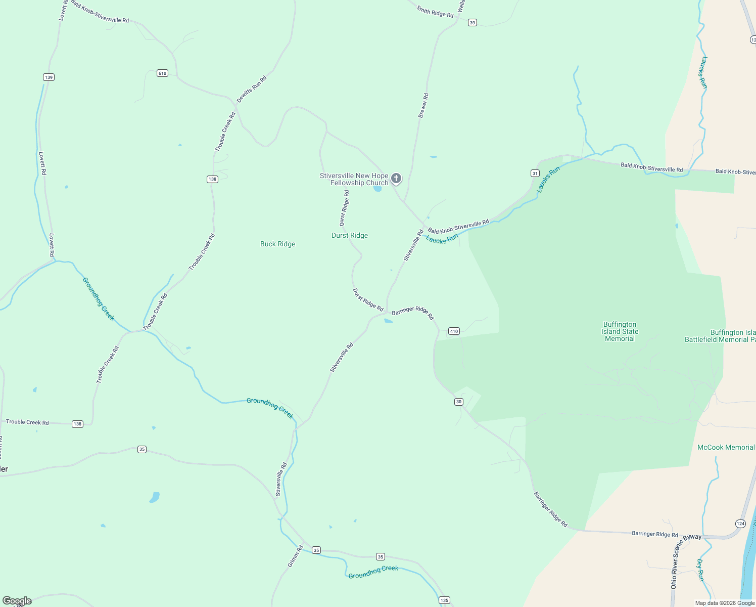 map of restaurants, bars, coffee shops, grocery stores, and more near 30909-31079 Stiversville Road in Portland