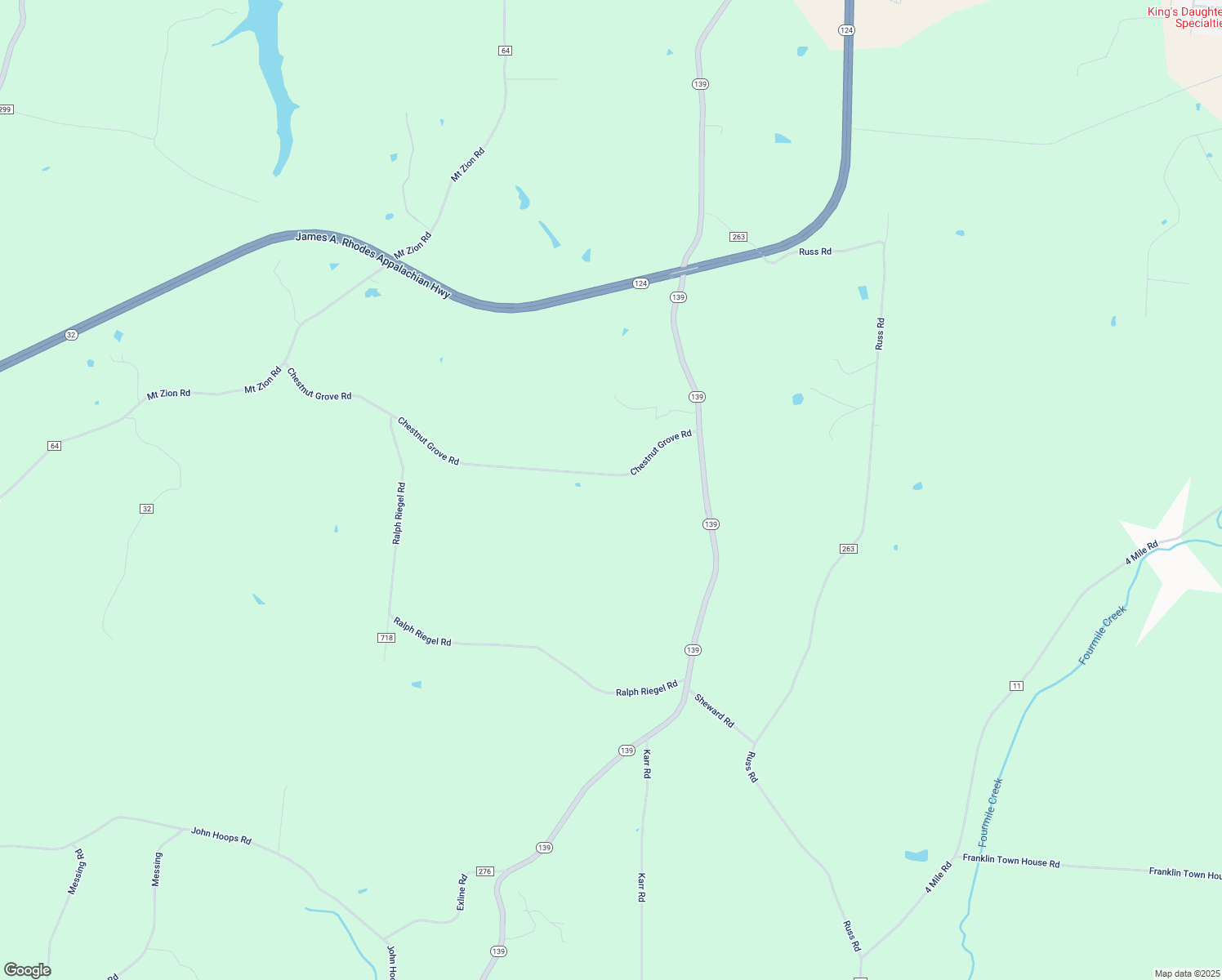 map of restaurants, bars, coffee shops, grocery stores, and more near 1020 Chestnut Grove Road in Jackson