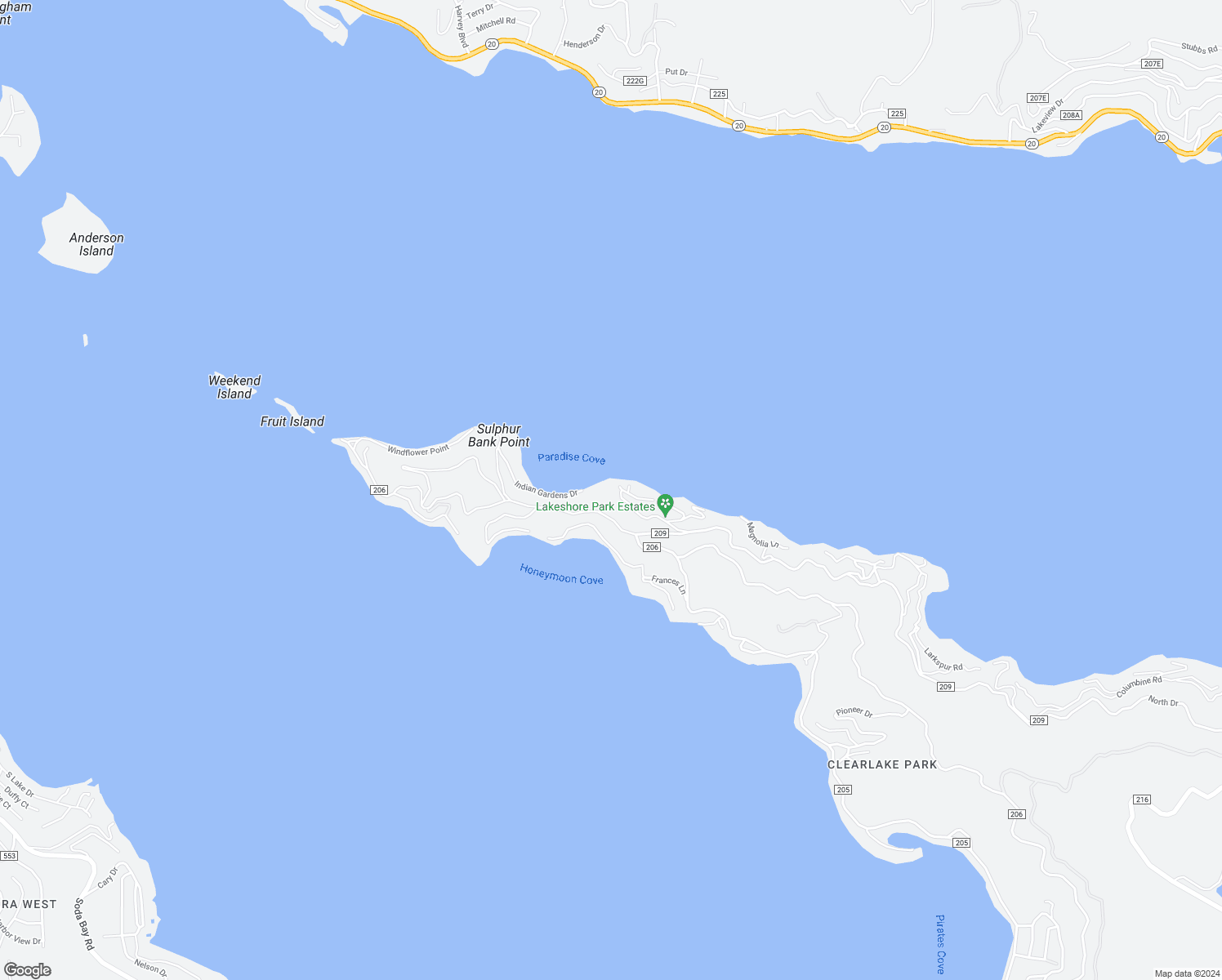 map of restaurants, bars, coffee shops, grocery stores, and more near 10312 Crestview Drive in Lake County