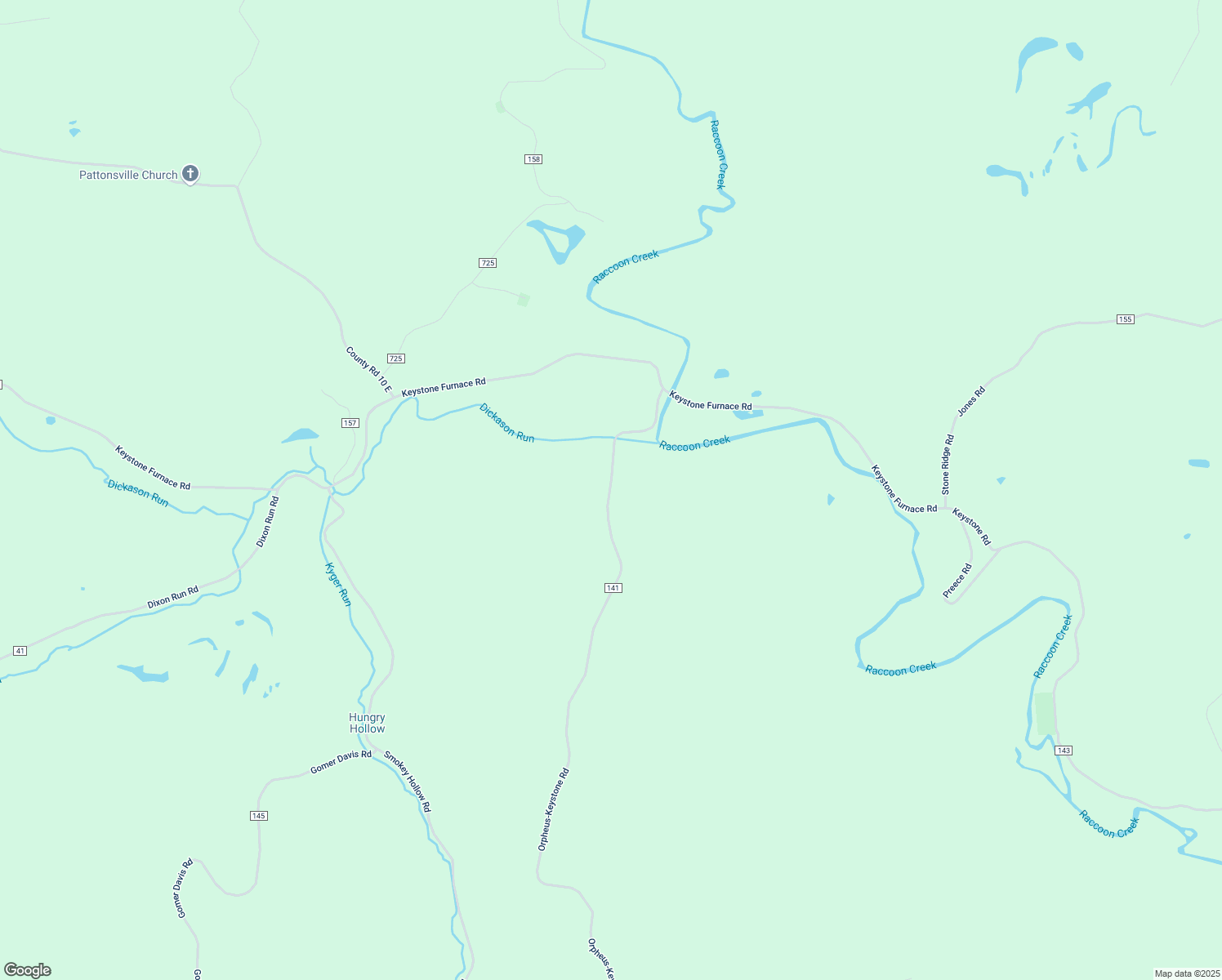 map of restaurants, bars, coffee shops, grocery stores, and more near Orpheus-Keystone Road in Jackson County