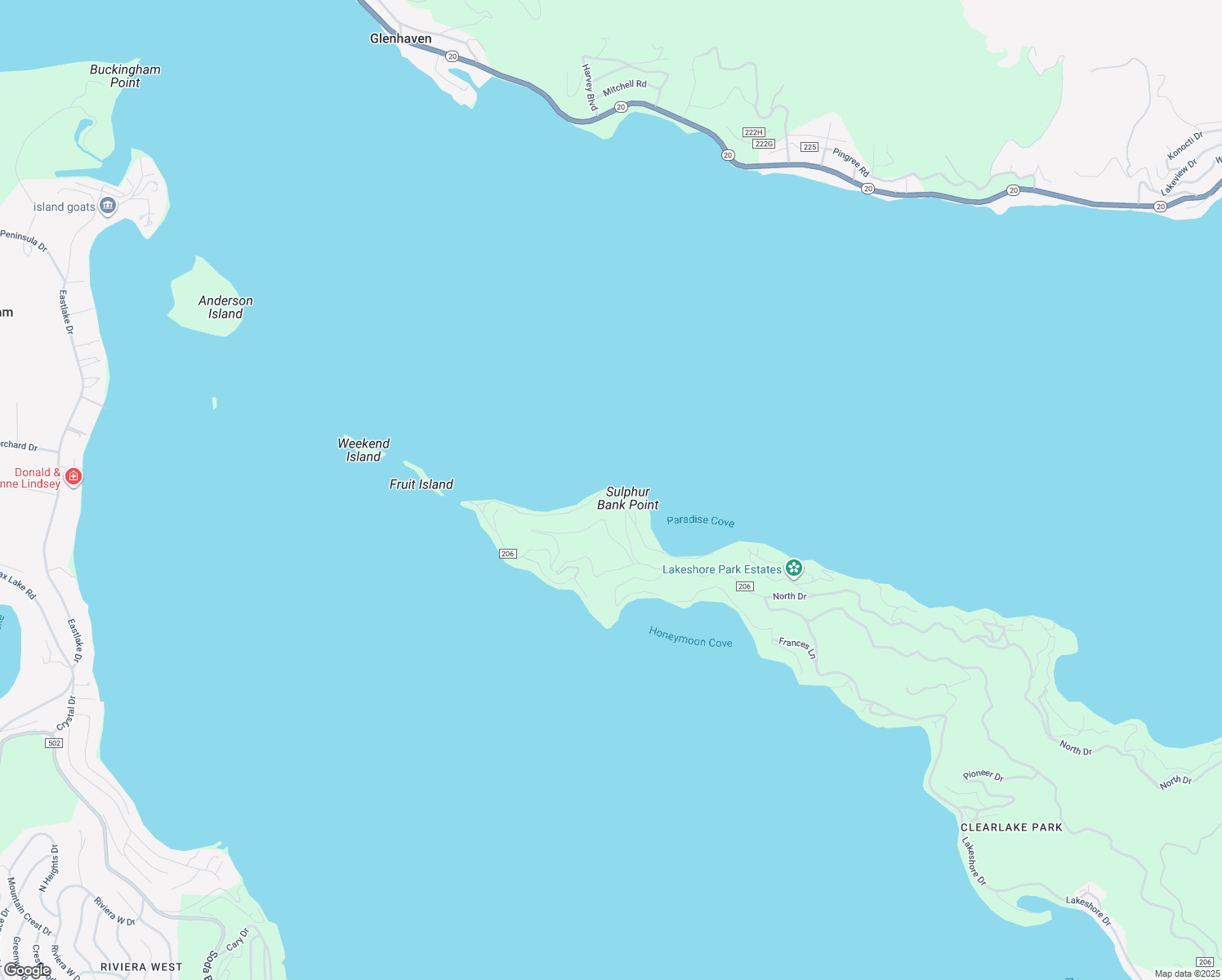 map of restaurants, bars, coffee shops, grocery stores, and more near 1618 Indian Gardens Drive in Clearlake