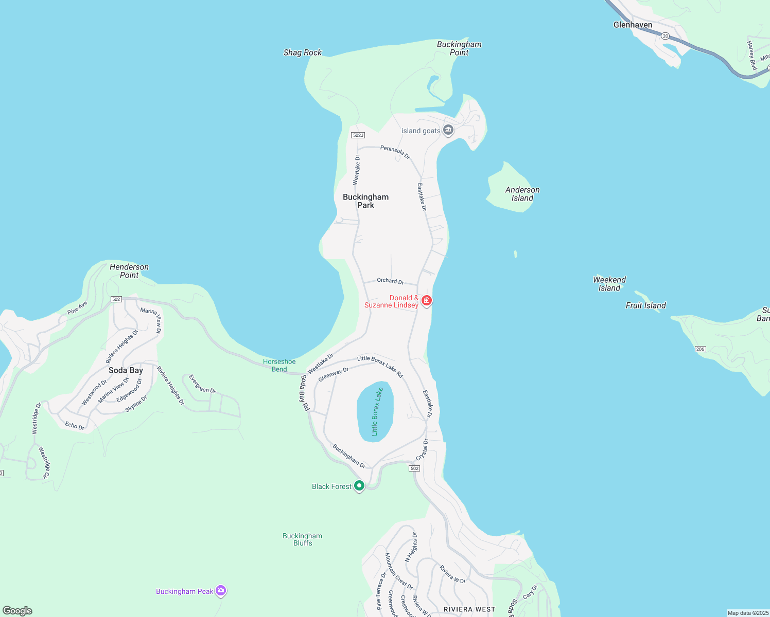 map of restaurants, bars, coffee shops, grocery stores, and more near 2350 Westlake Drive in Kelseyville